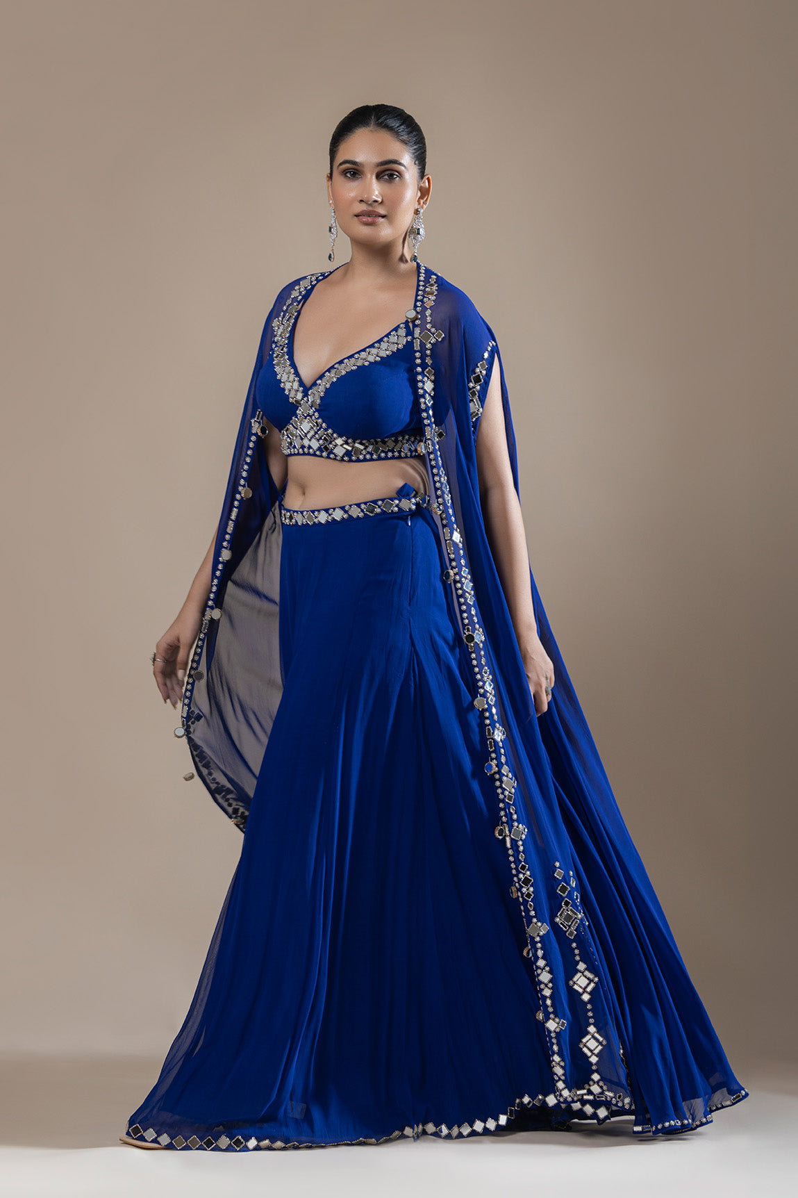 Blue Mystique Sharara Ensemble