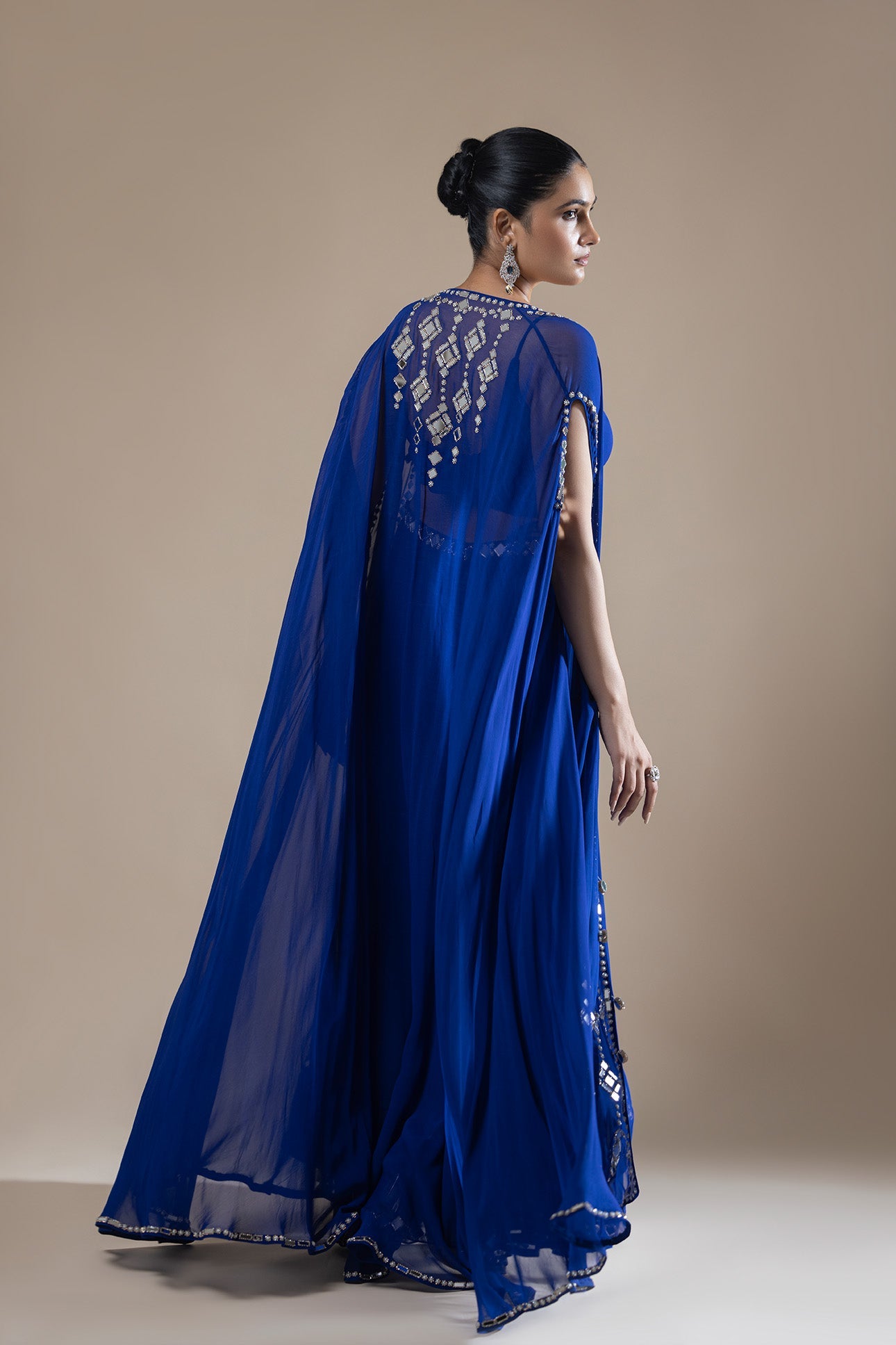 Blue Mystique Sharara Ensemble