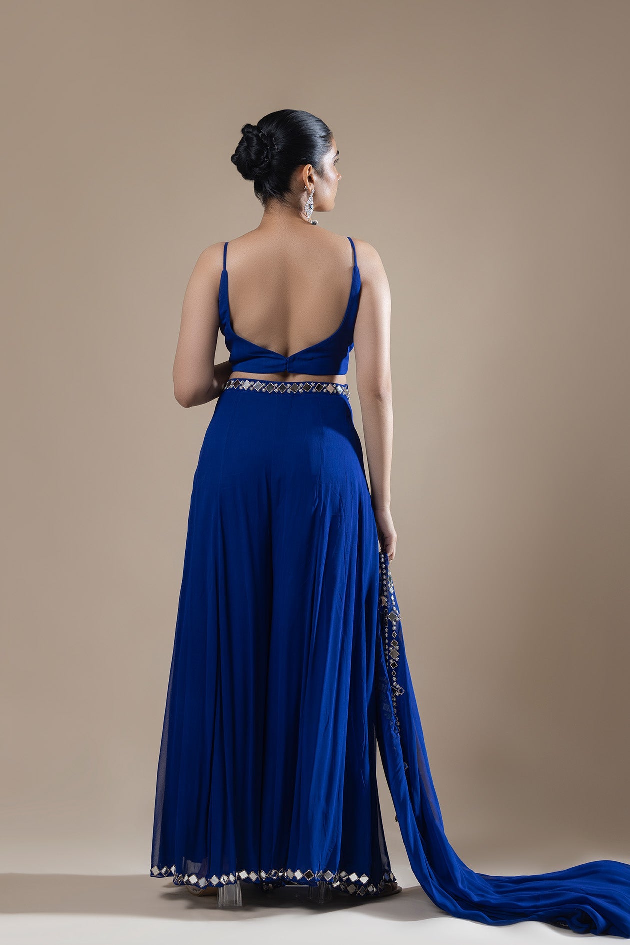 Blue Mystique Sharara Ensemble