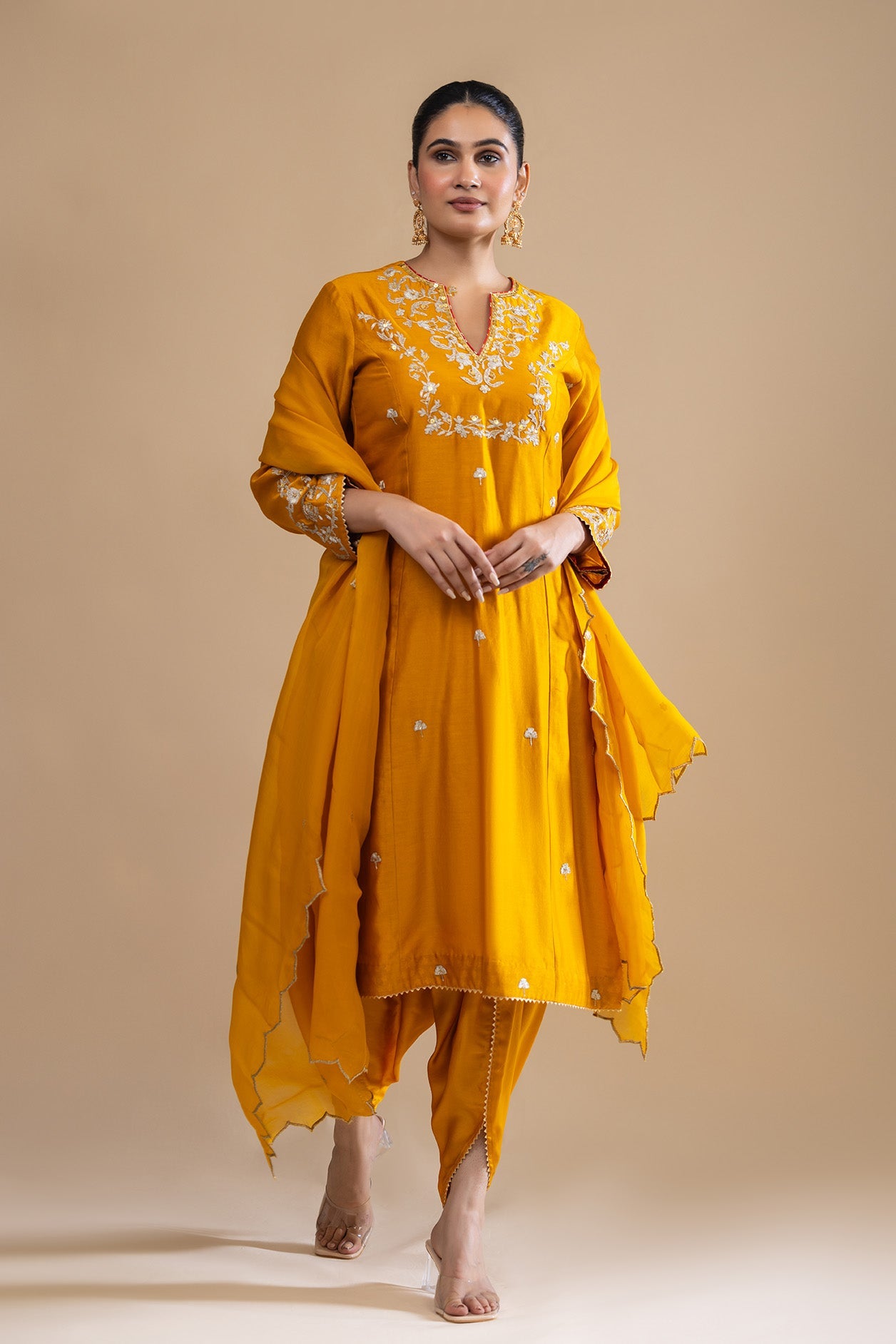 Zarqaa Sitara Kurta Dhoti Set