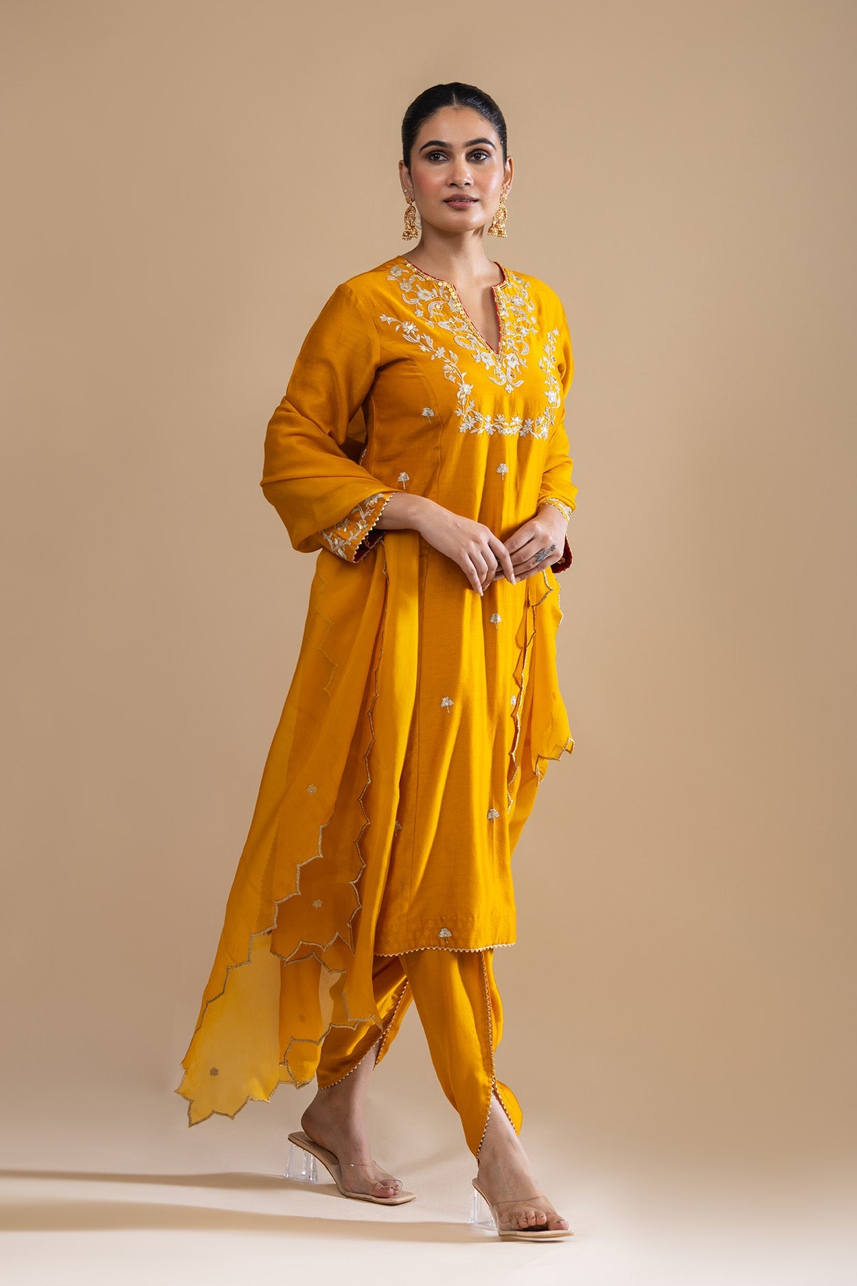 Zarqaa Sitara Kurta Dhoti Set