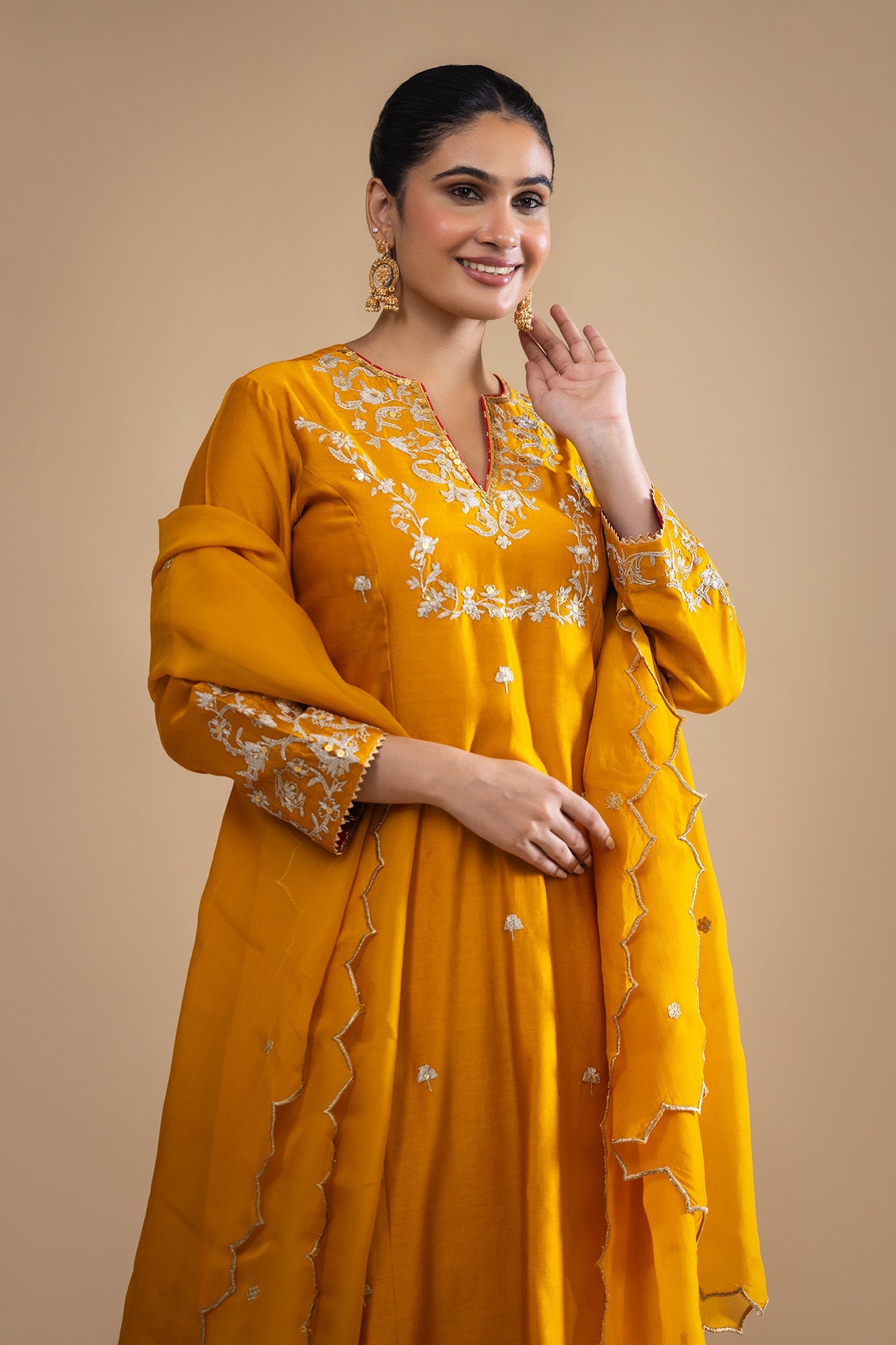 Zarqaa Sitara Kurta Dhoti Set