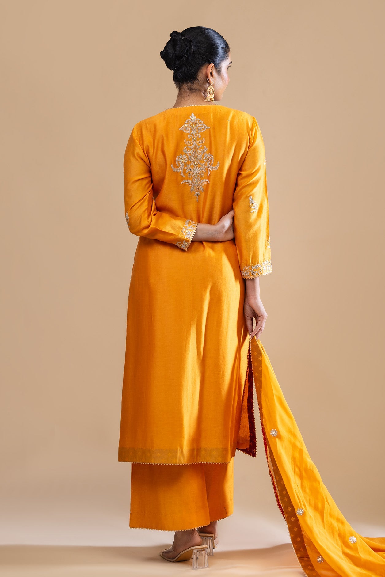 Kesariya Kiran Kurta Palazzo Set