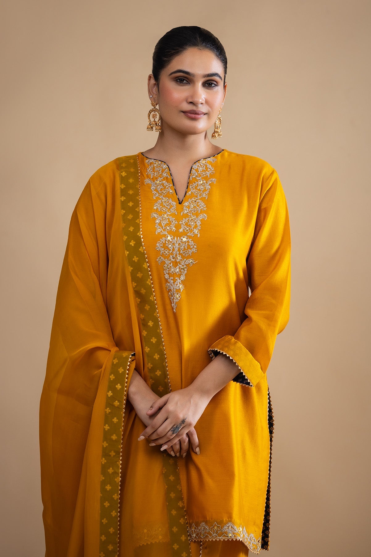 Kesariya Kiran Kurta Palazzo Set