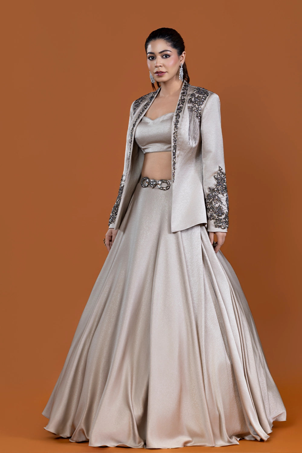 Tehzeeb Mushroom Jacket Skirt Set