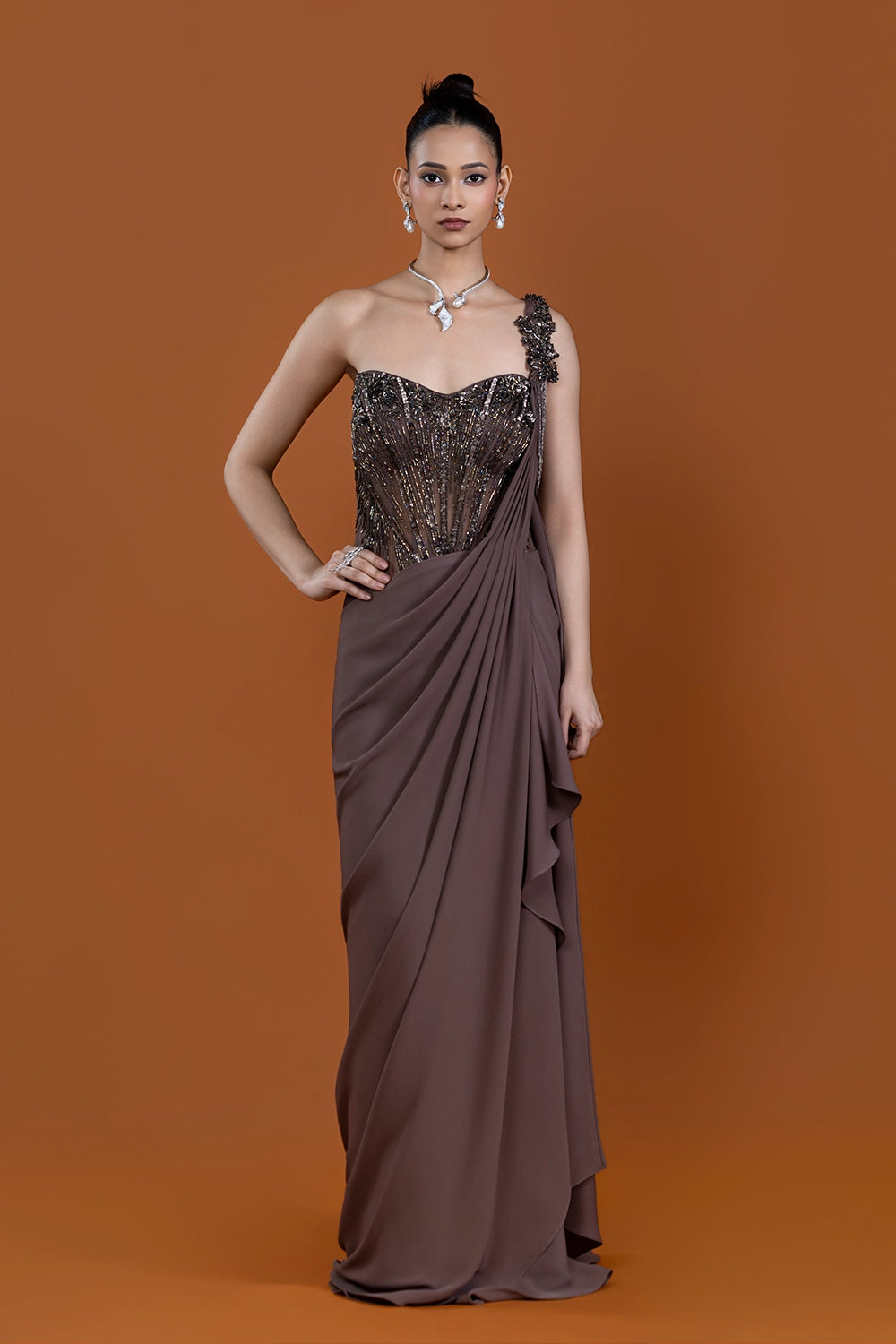 Dilkash Espresso Drape Saree