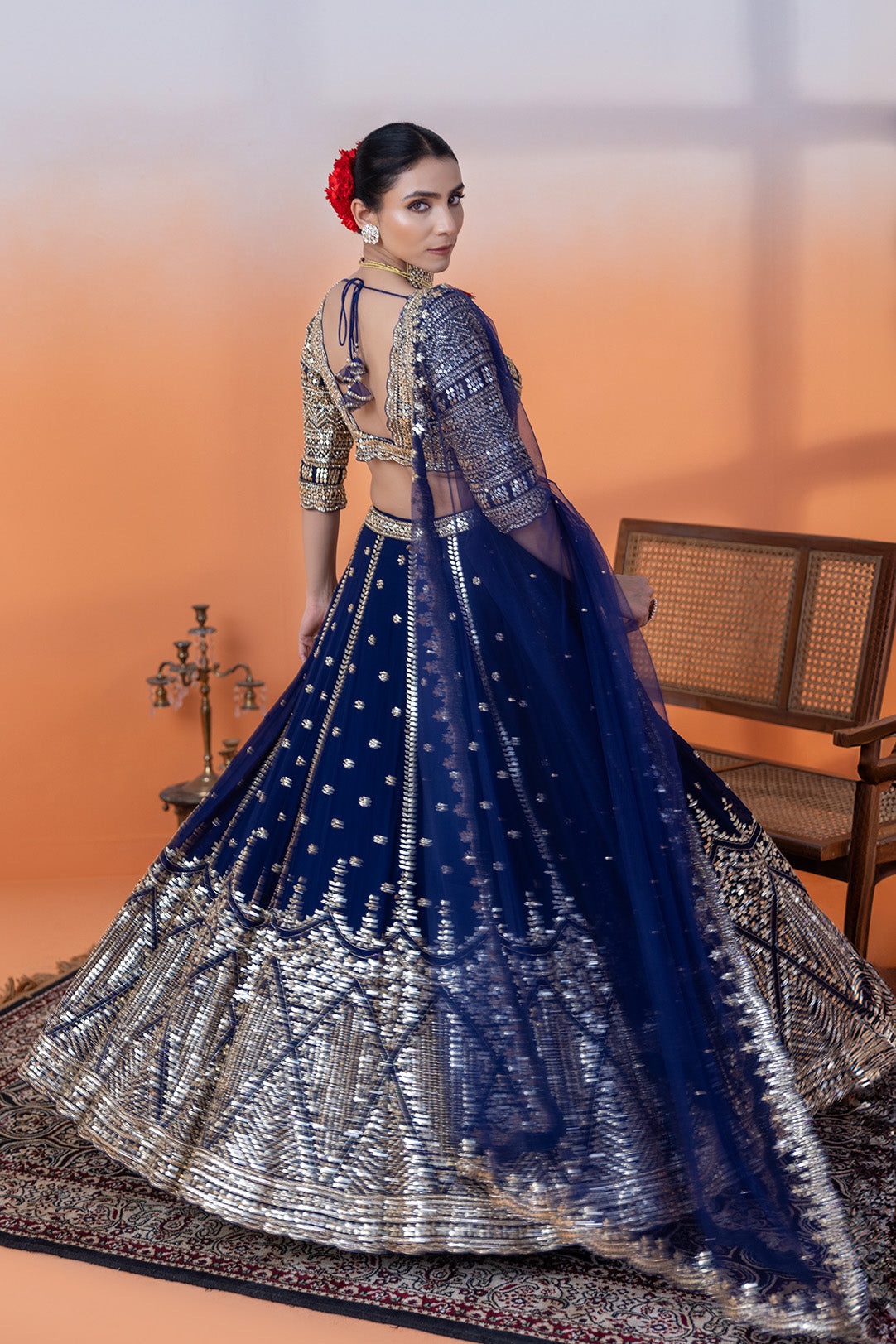 Shahi Blue Noor Ensemble