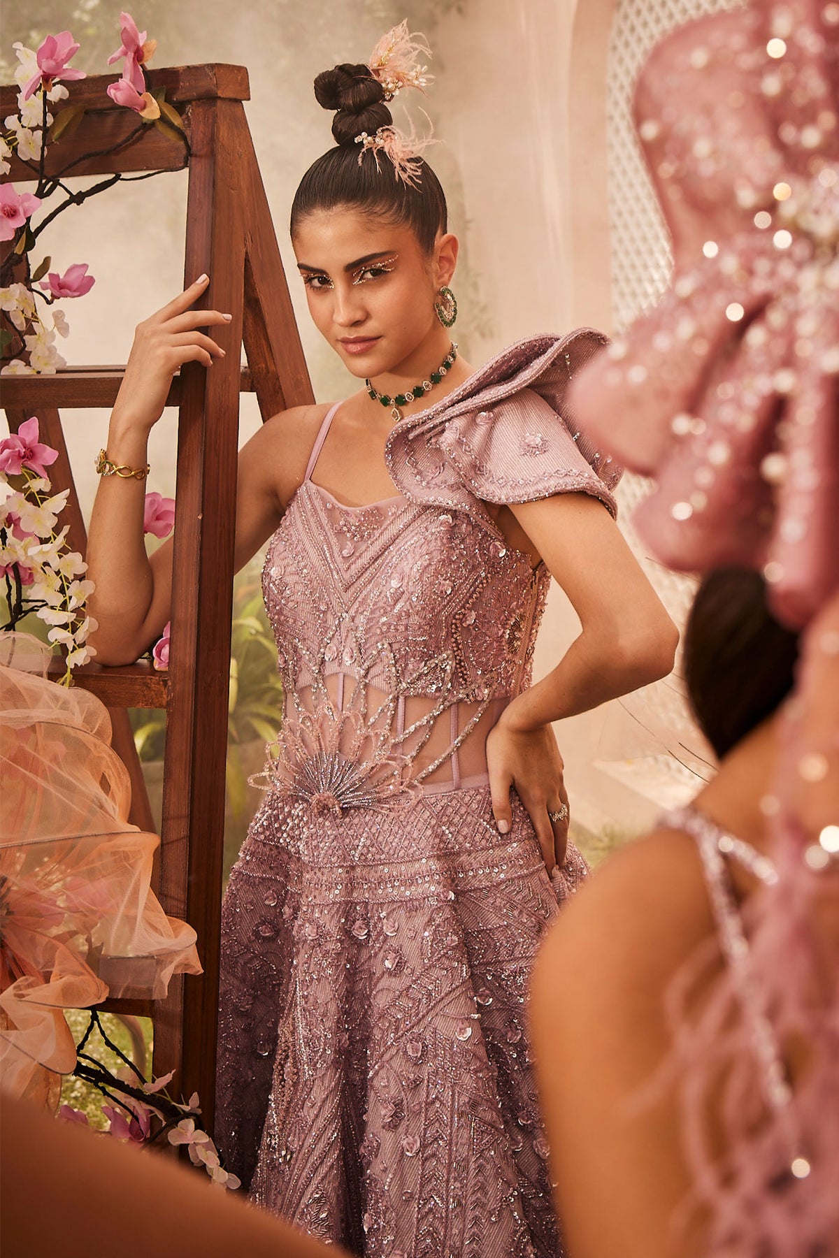 Pink Rust Gown Victoria Pink Gown With Crystals