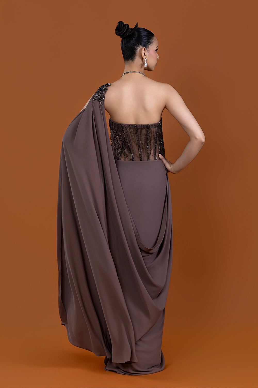 Dilkash Espresso Drape Saree