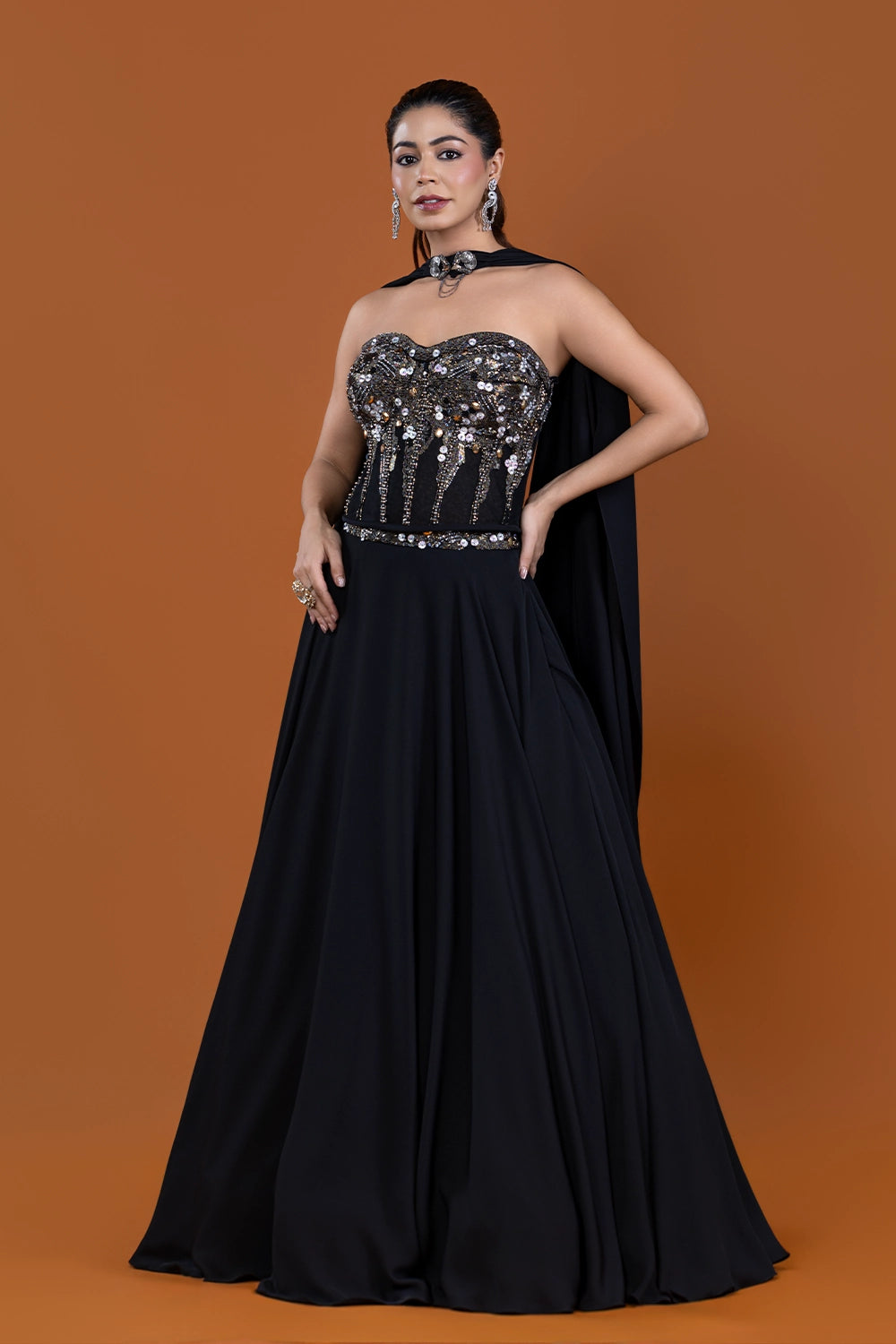 Andaaz Corset Drape Dupatta Set