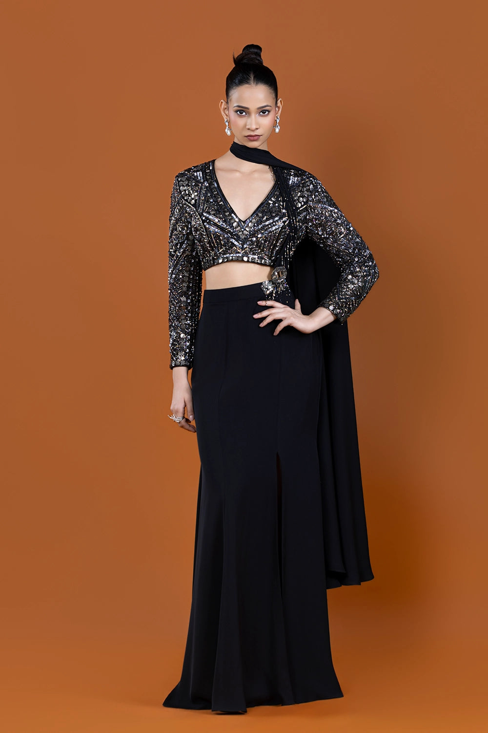 Raat Sitara Fishcut Pallu Skirt