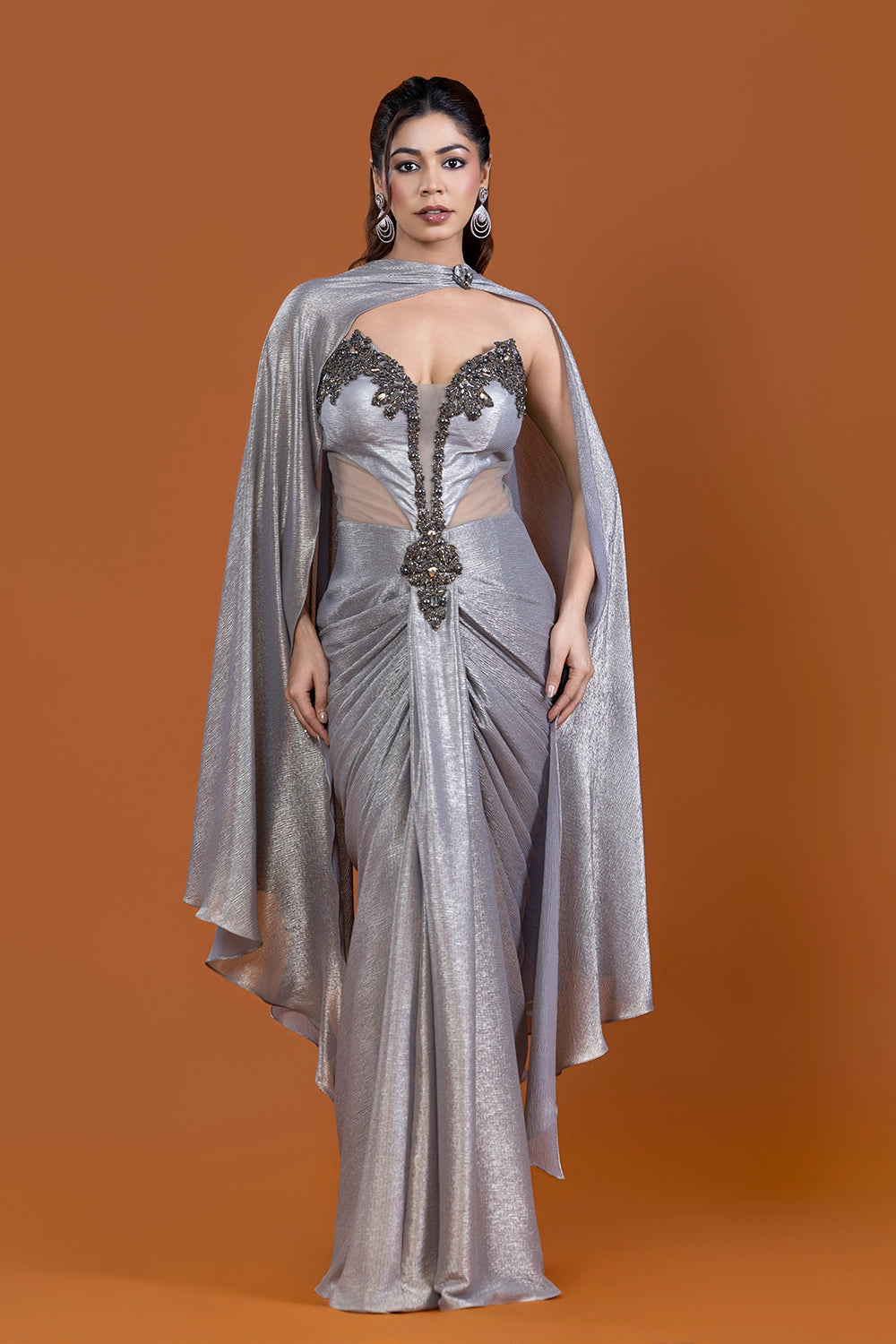 Barfani Glacier Drape Stole Set