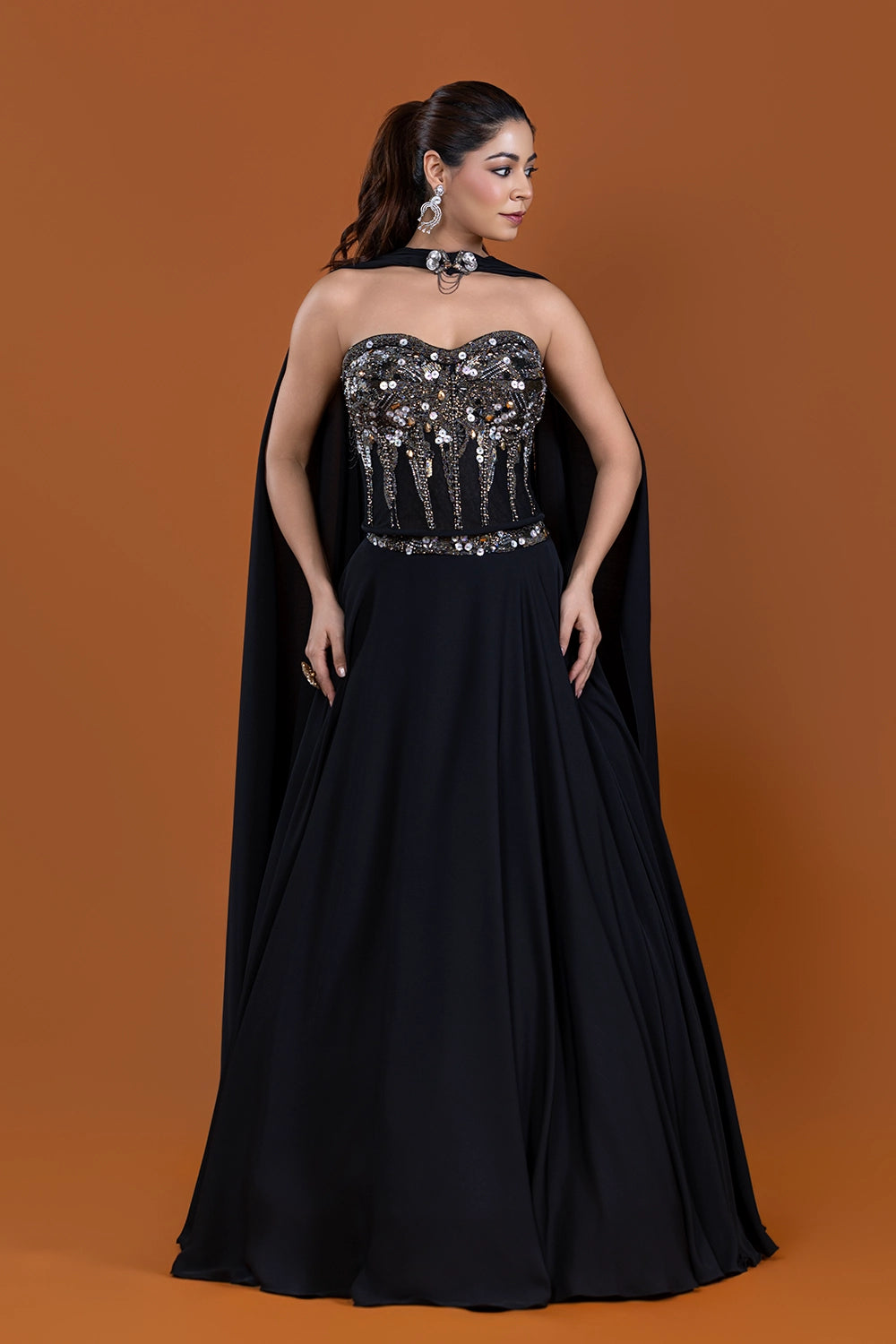 Andaaz Corset Drape Dupatta Set