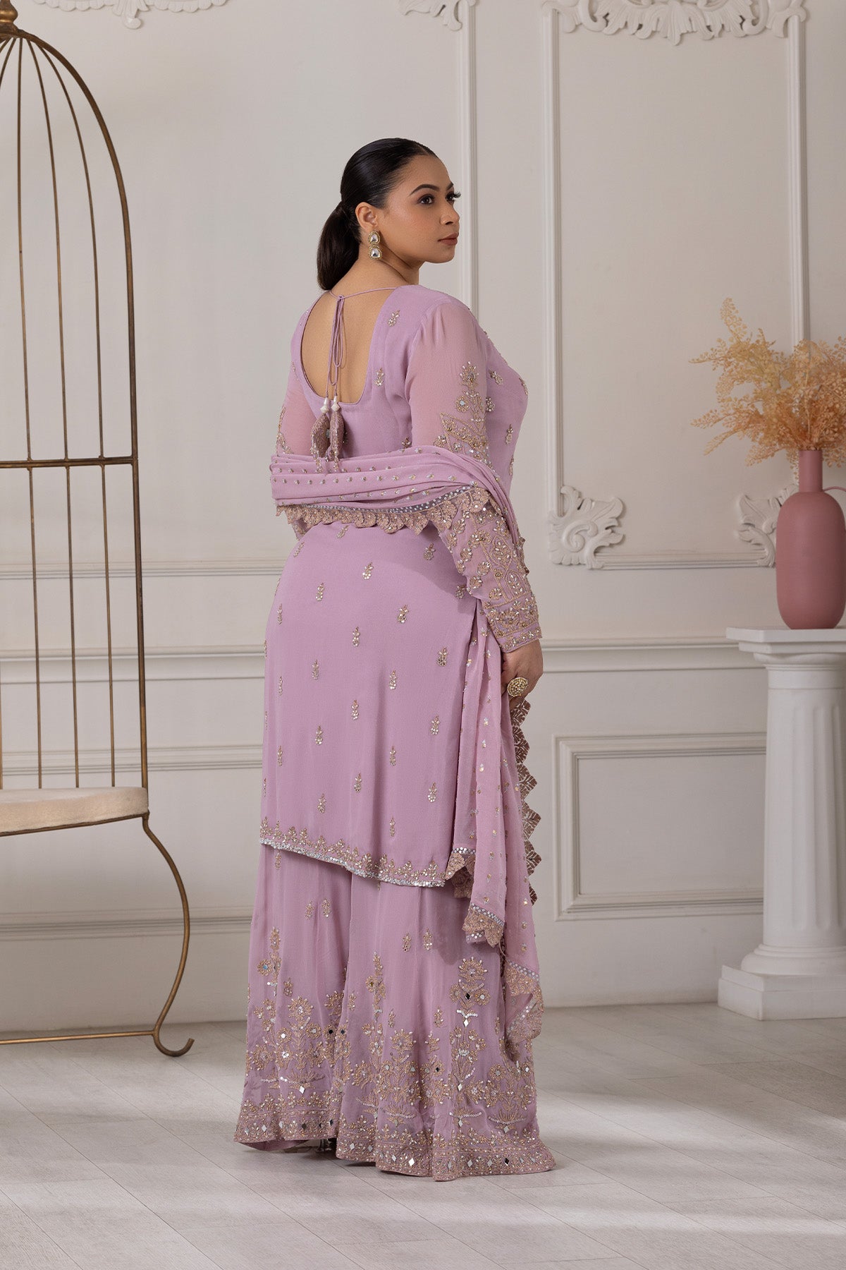 Orchid Sharara Set