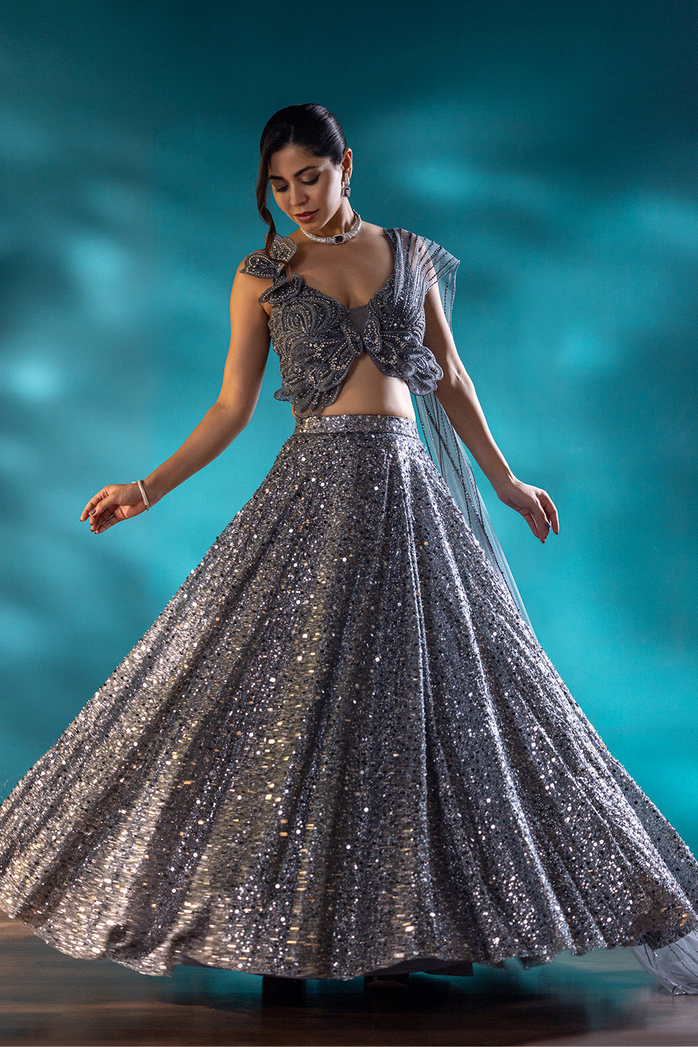 Smoke Siren Lehenga Set