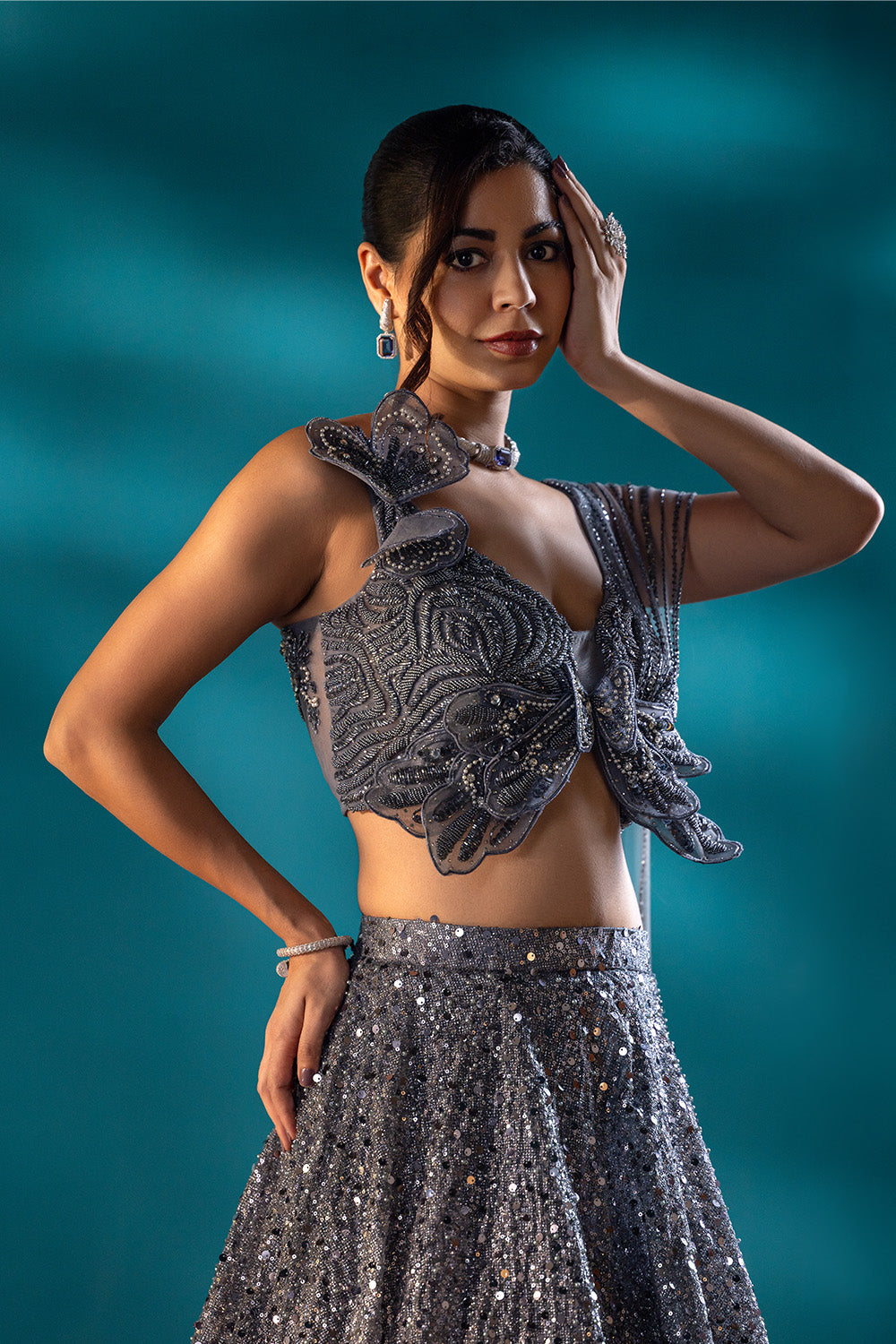 Smoke Siren Lehenga Set