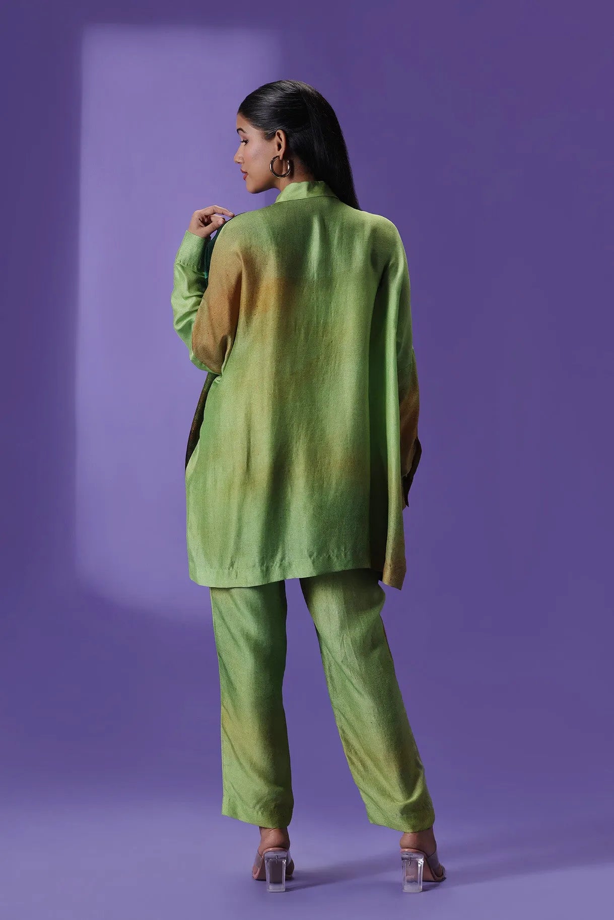 Evergreen Elegance Shirt style coord set