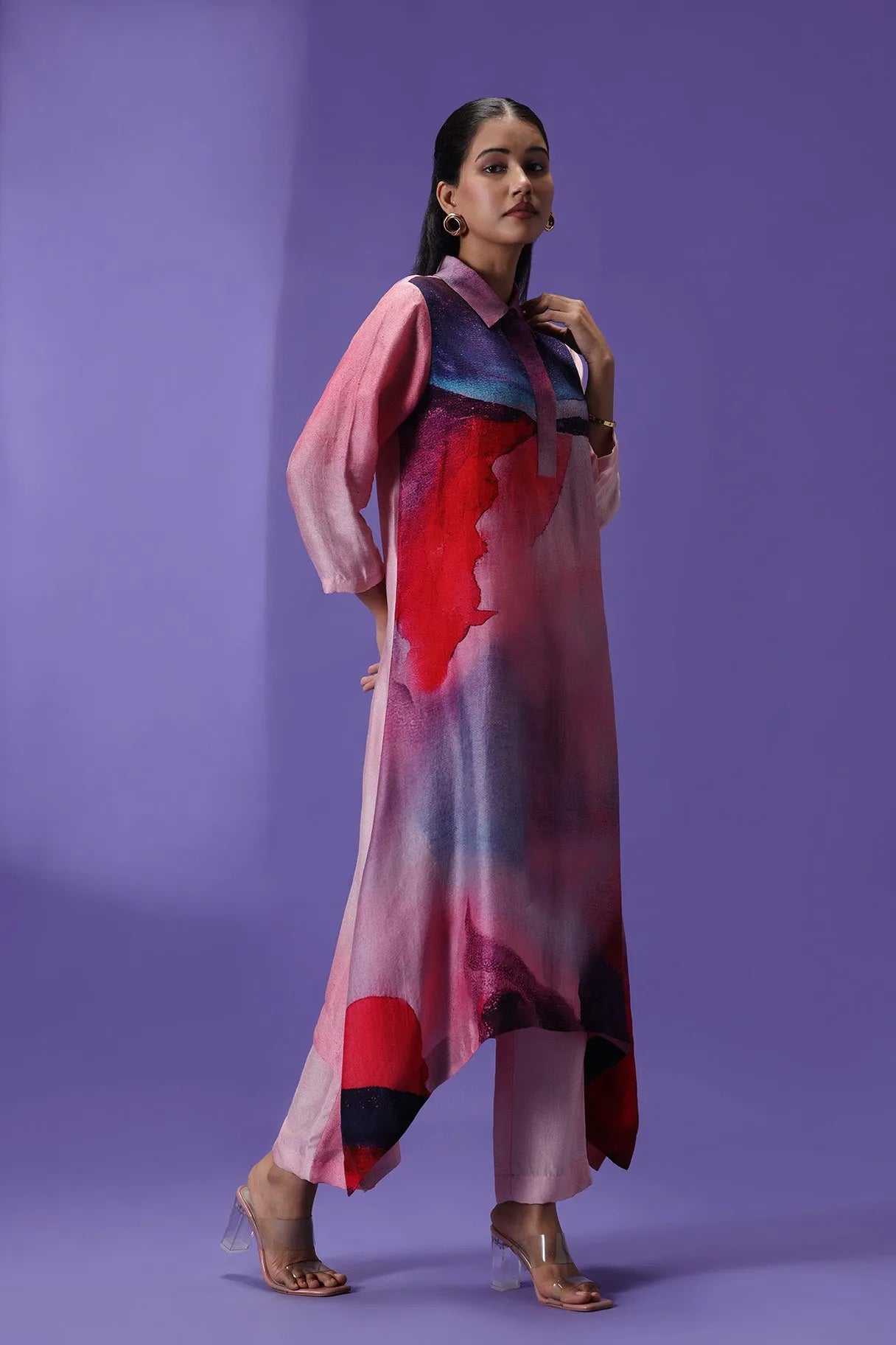 Ethereal Ember Long Kurta set