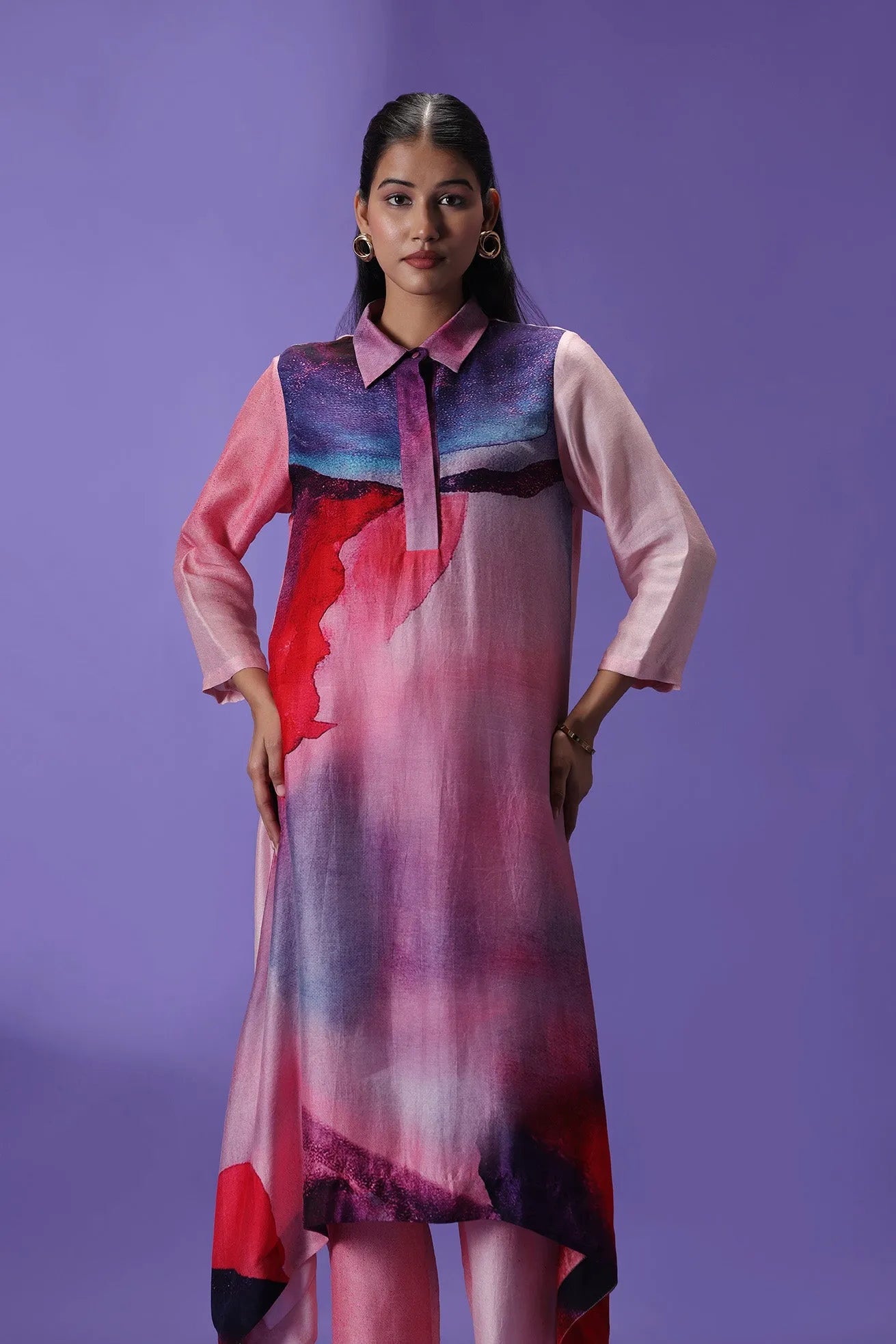 Ethereal Ember Long Kurta set
