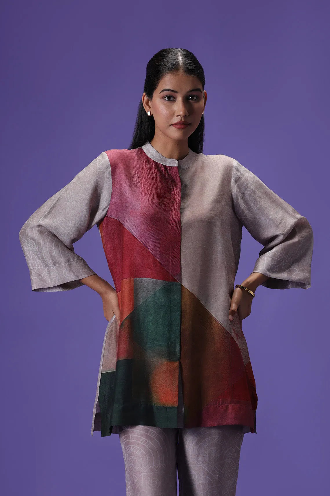 Dusky Petals Short Kurta set