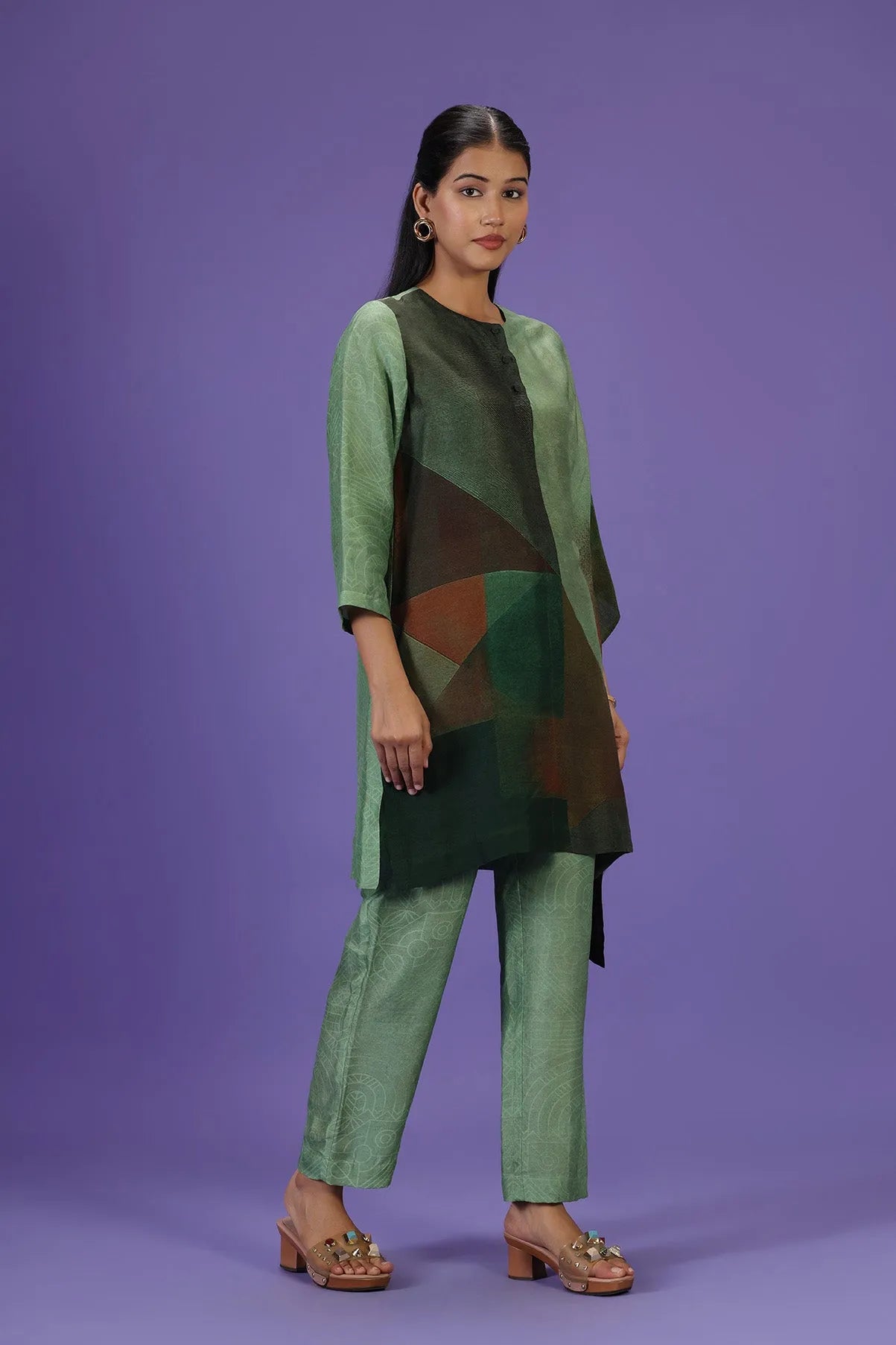 Olive Poise Short Kurta set