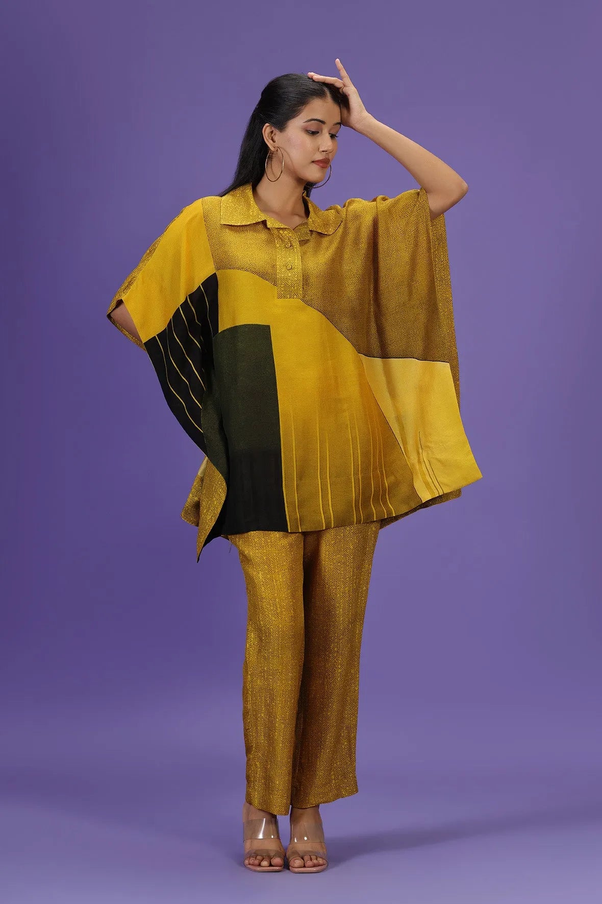 Golden Mirage Short Kaftan set