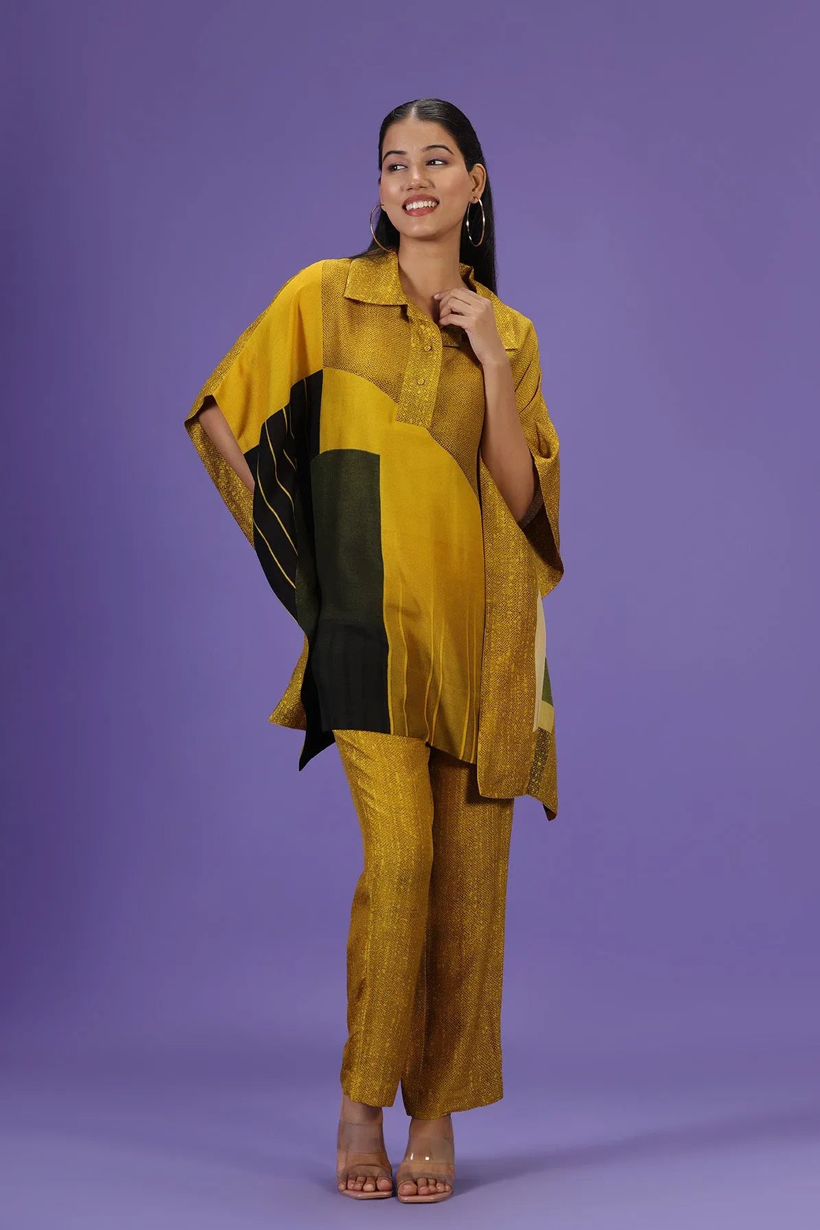 Golden Mirage Short Kaftan set