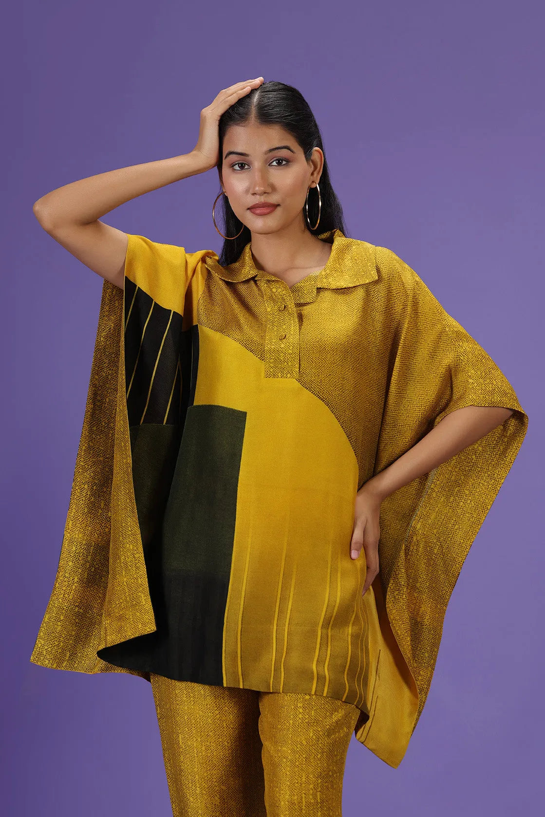 Golden Mirage Short Kaftan set