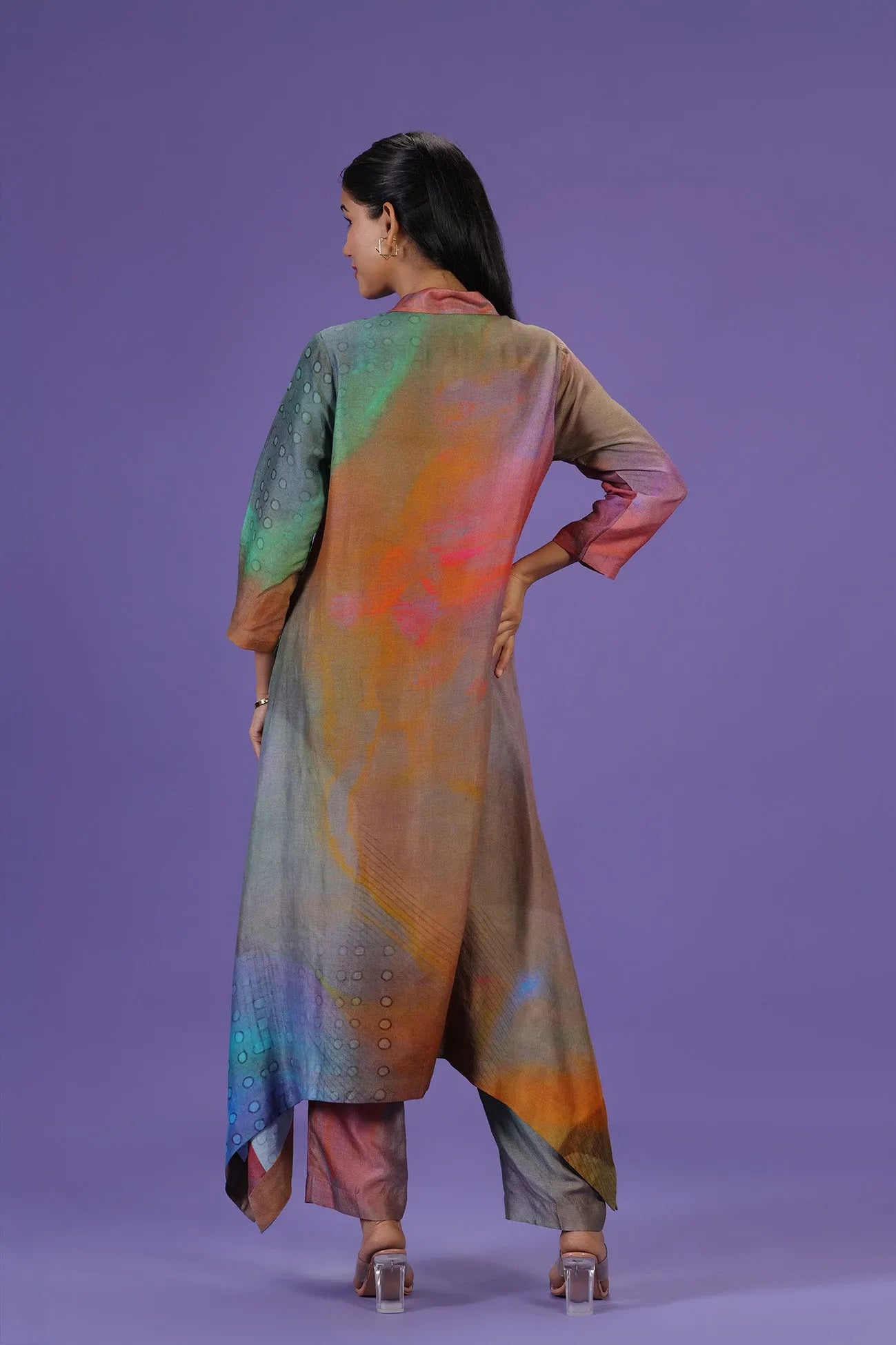 Mystic Petals Long Kurta Set