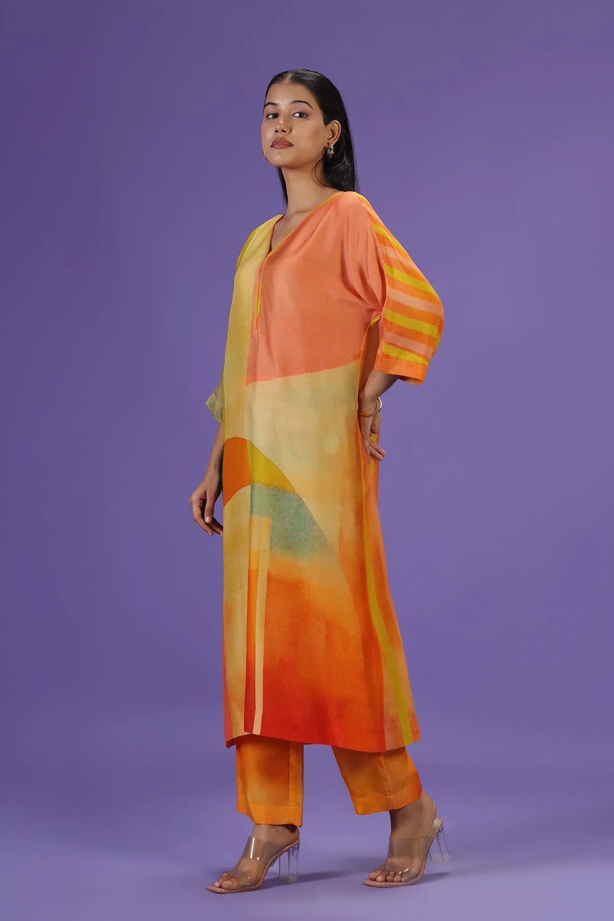 Sunkissed Aura Long Kurta Set