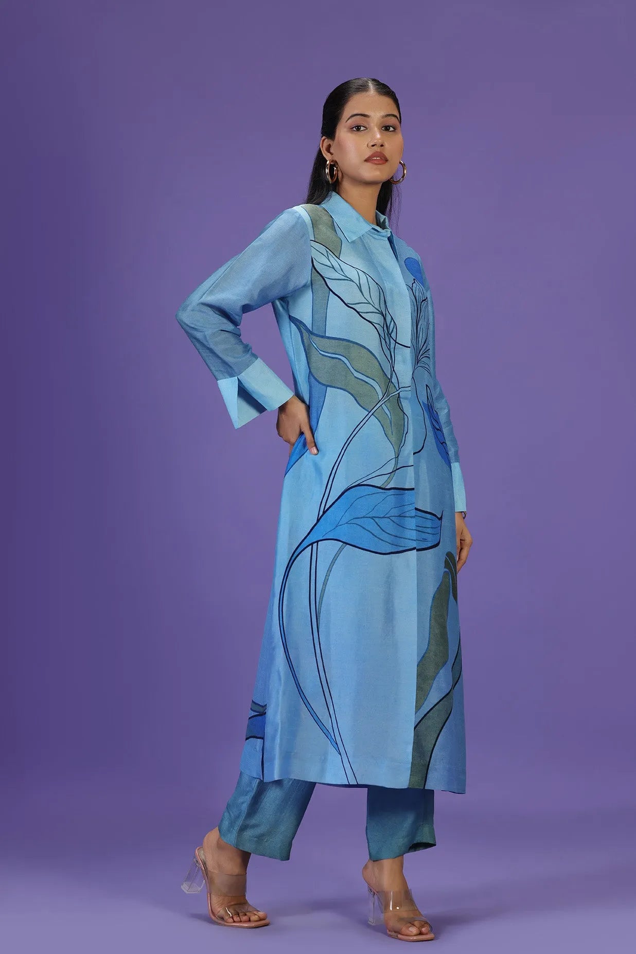 Serene Wave Long Kurta set
