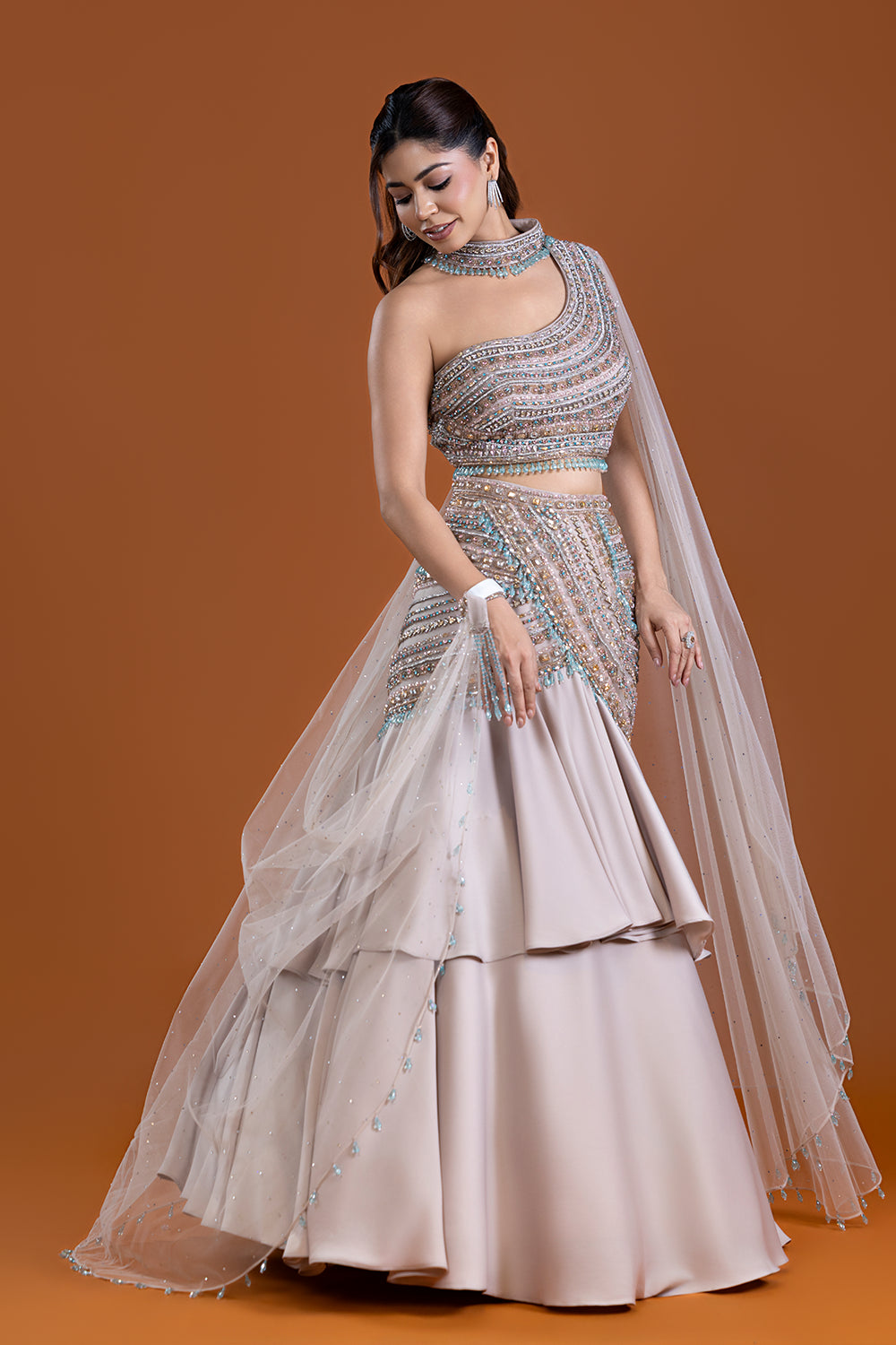 Sitara Beige Lehenga Set