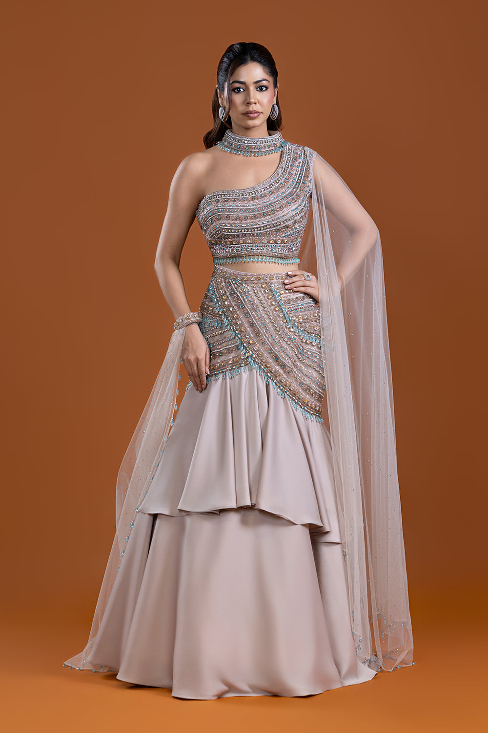 Sitara Beige Lehenga Set