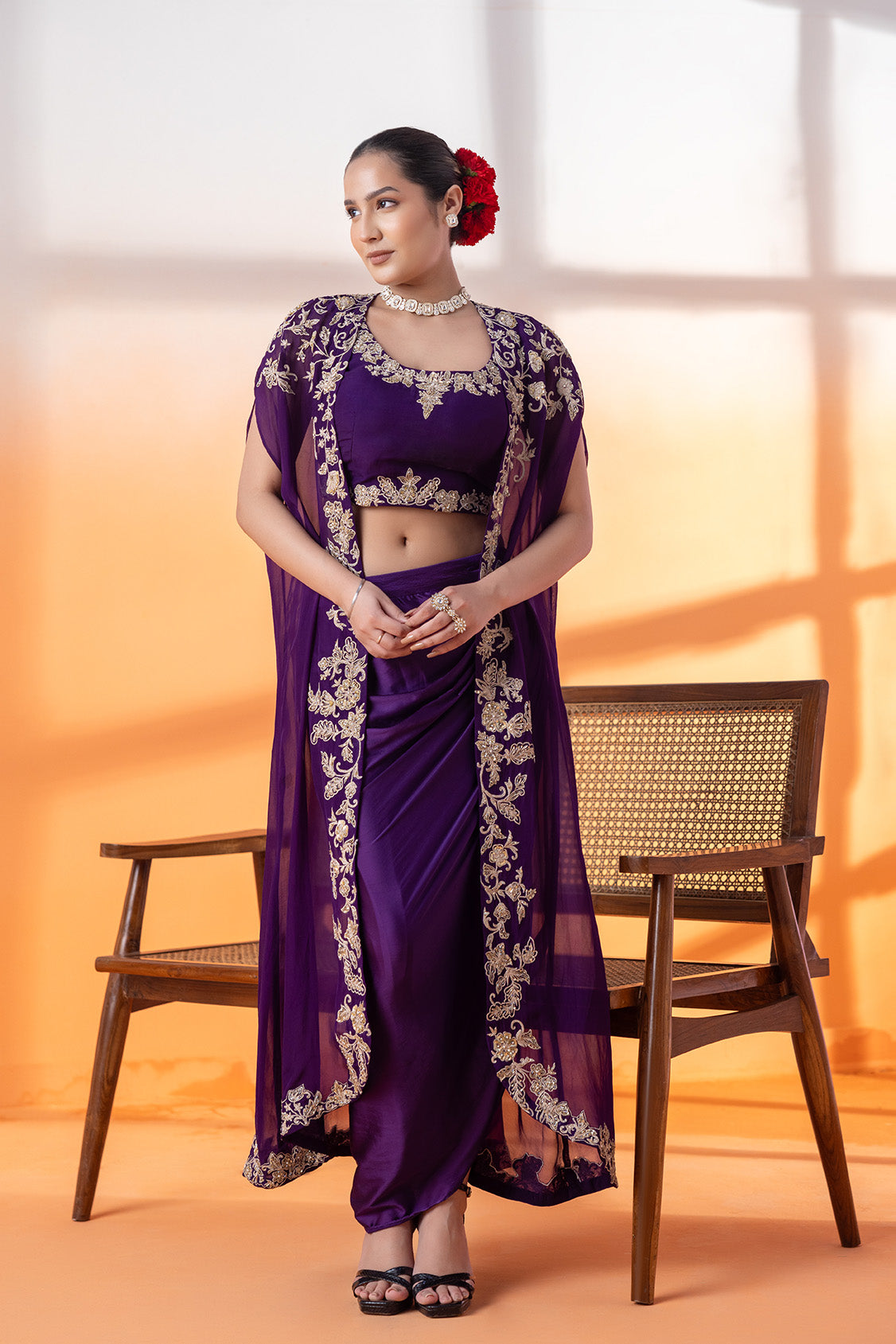 Zehnaseeb Purple Aura Skirt Set