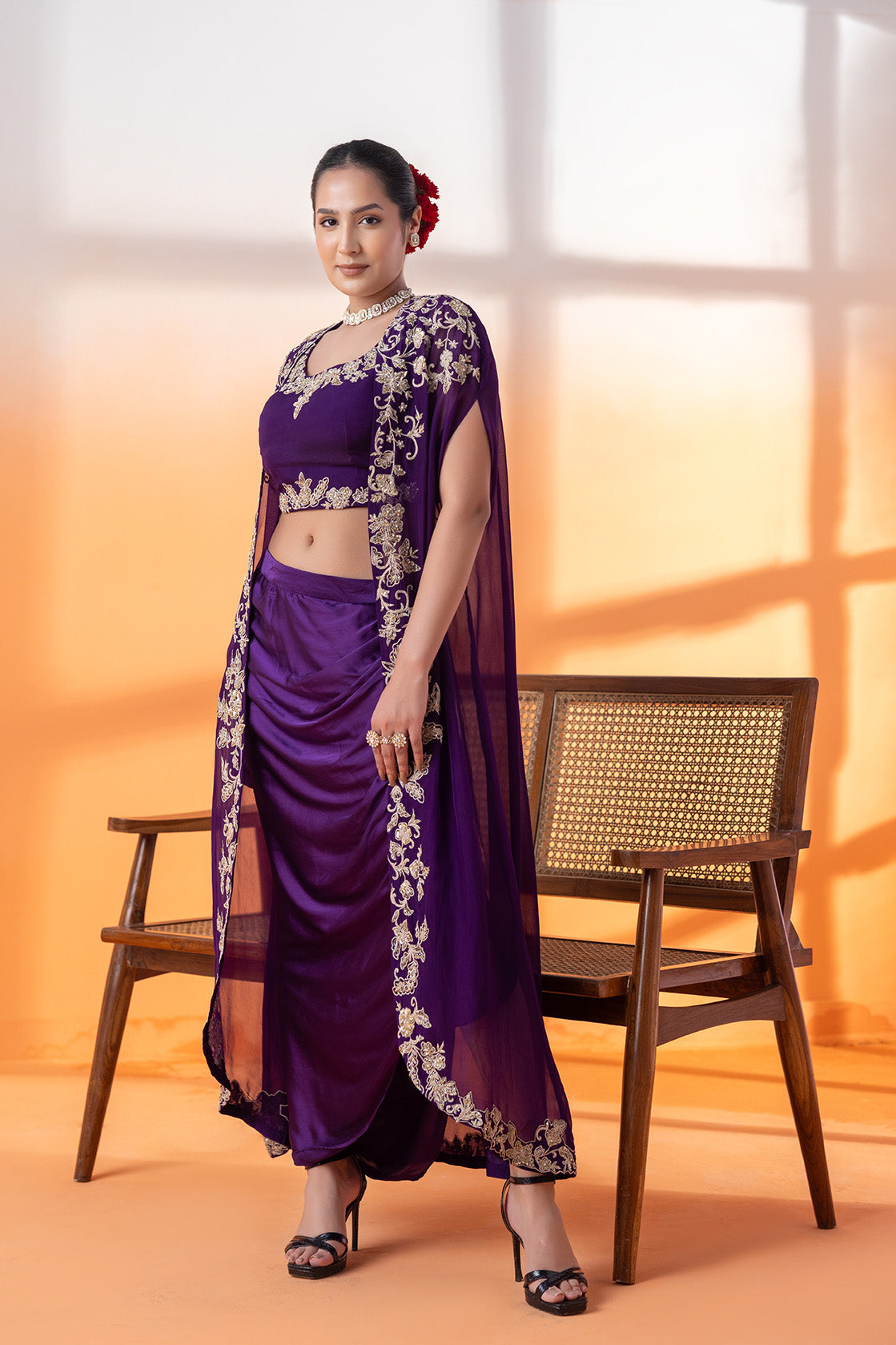 Zehnaseeb Purple Aura Skirt Set