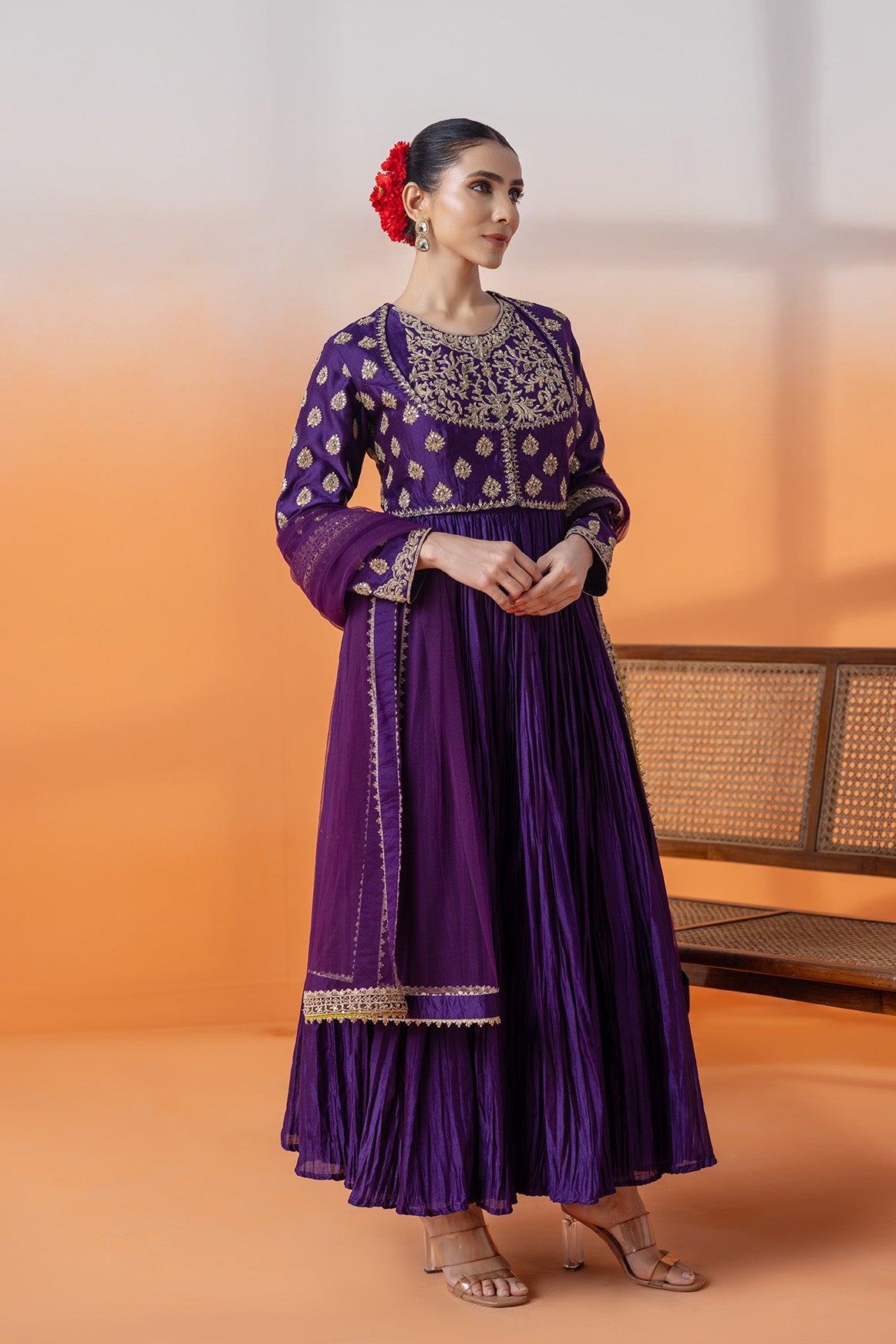 Jahanara Gulzar Dapka Anarkali Set