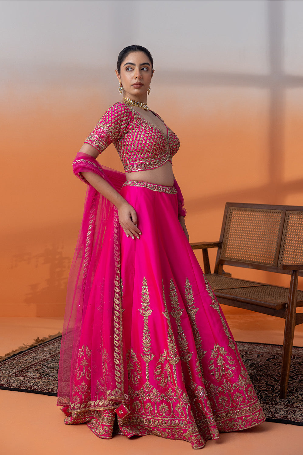 Ruhani Firoza Hot Pink Ensemble