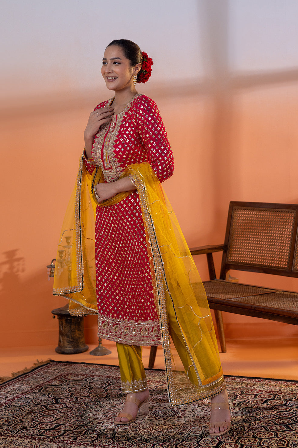 Rashq-e-Rangin Georgette Ensemble