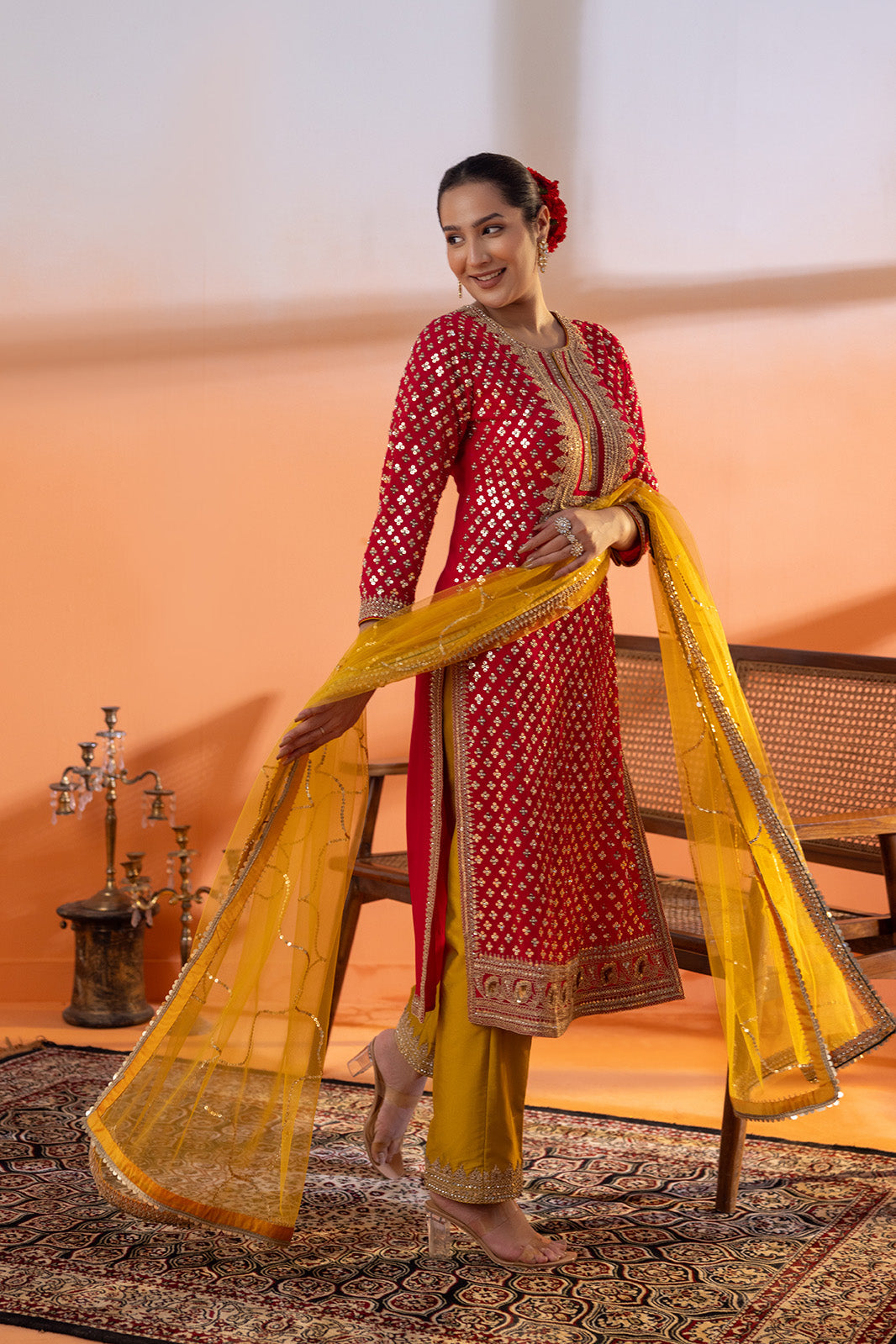 Rashq-e-Rangin Georgette Ensemble