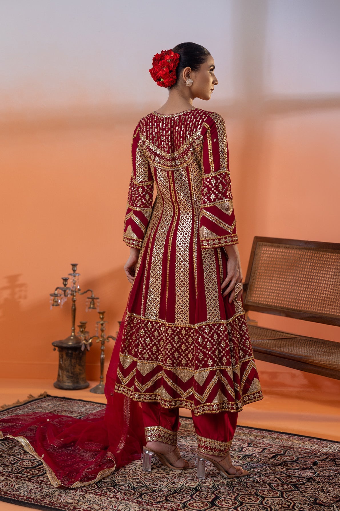 Nawabi Gulabi A-Line Ensemble