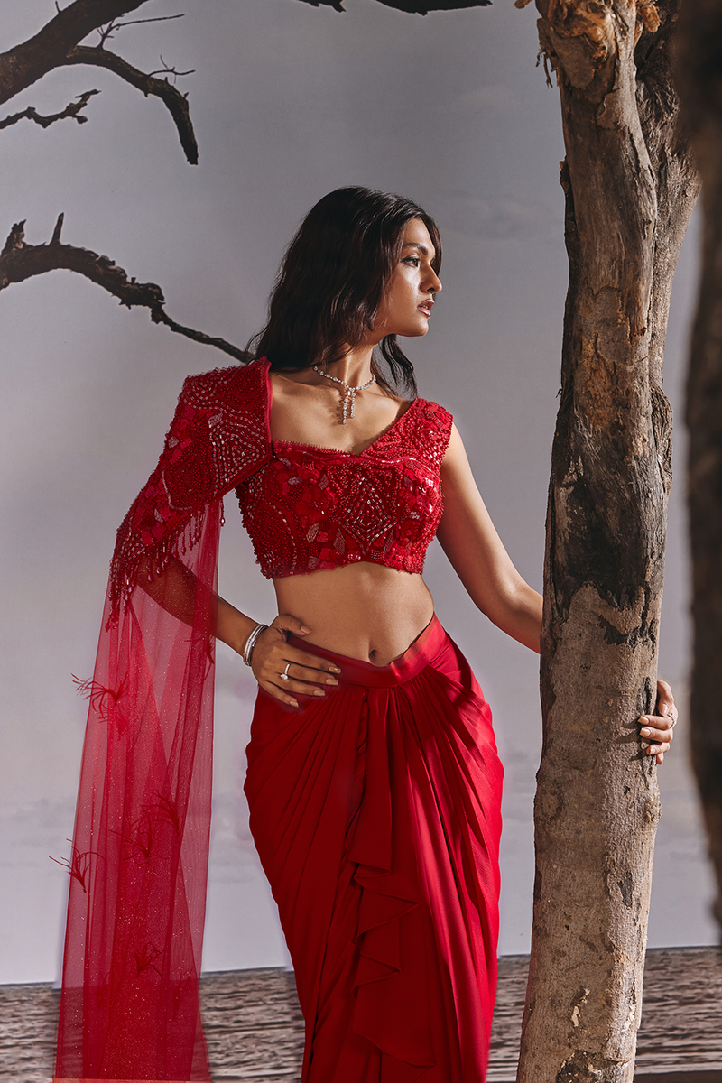Fiery Red Allure - Roop Vatika Official