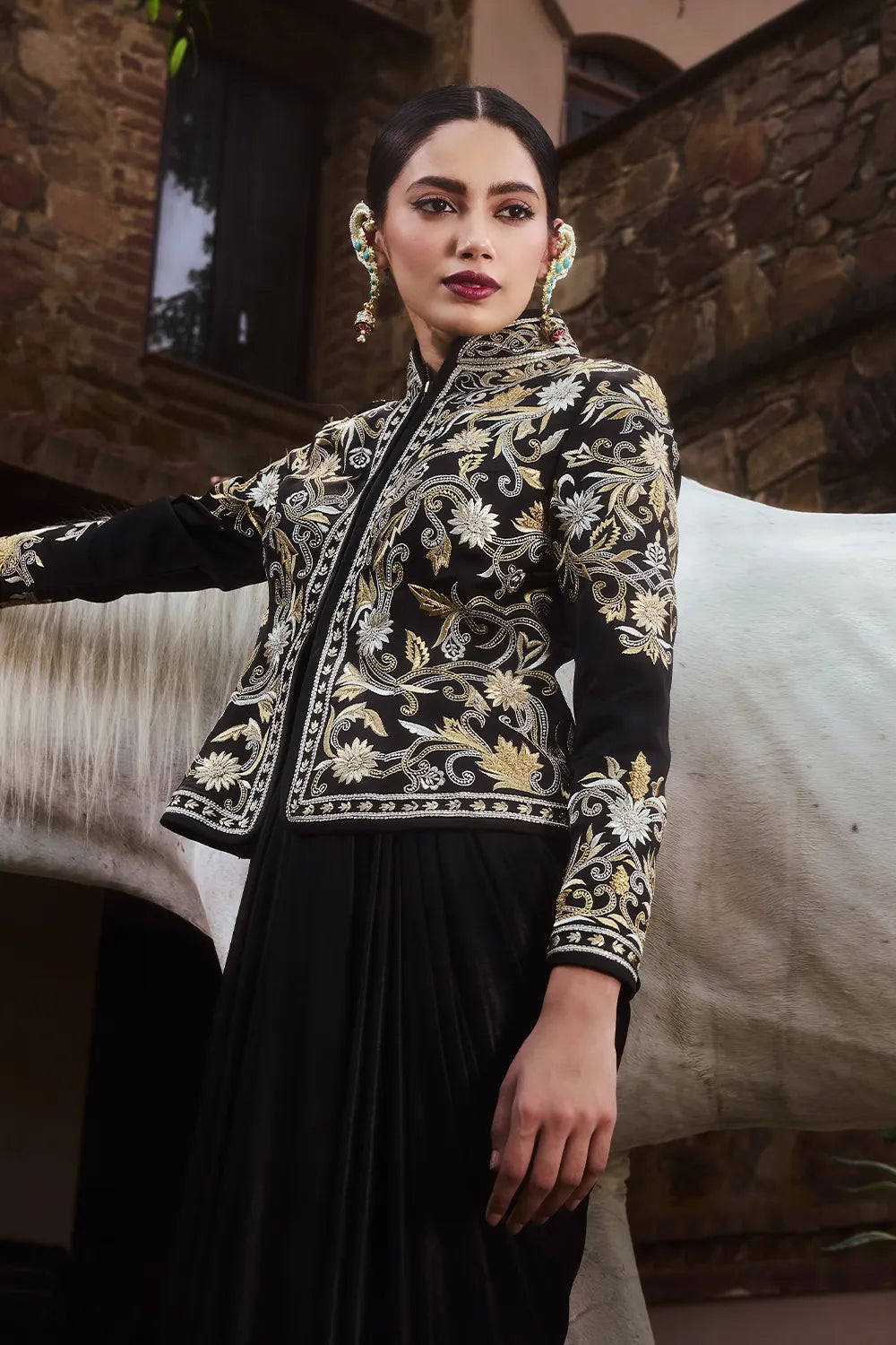 Shahi Sitaara Jacket & Drape Skirt Set