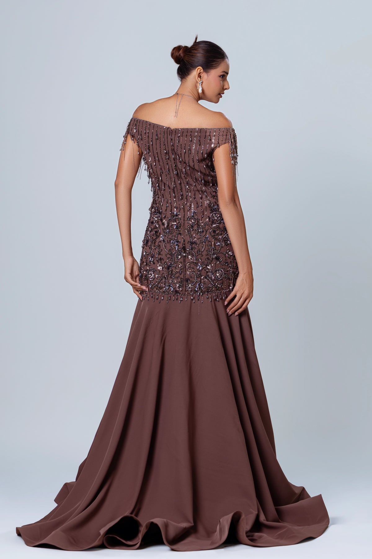 Fishcut embellished gown