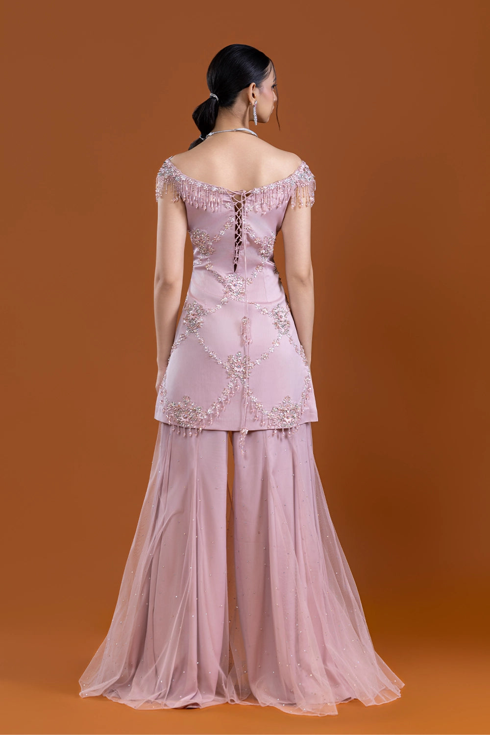 Taajdar Blush Berry Sharara Suit