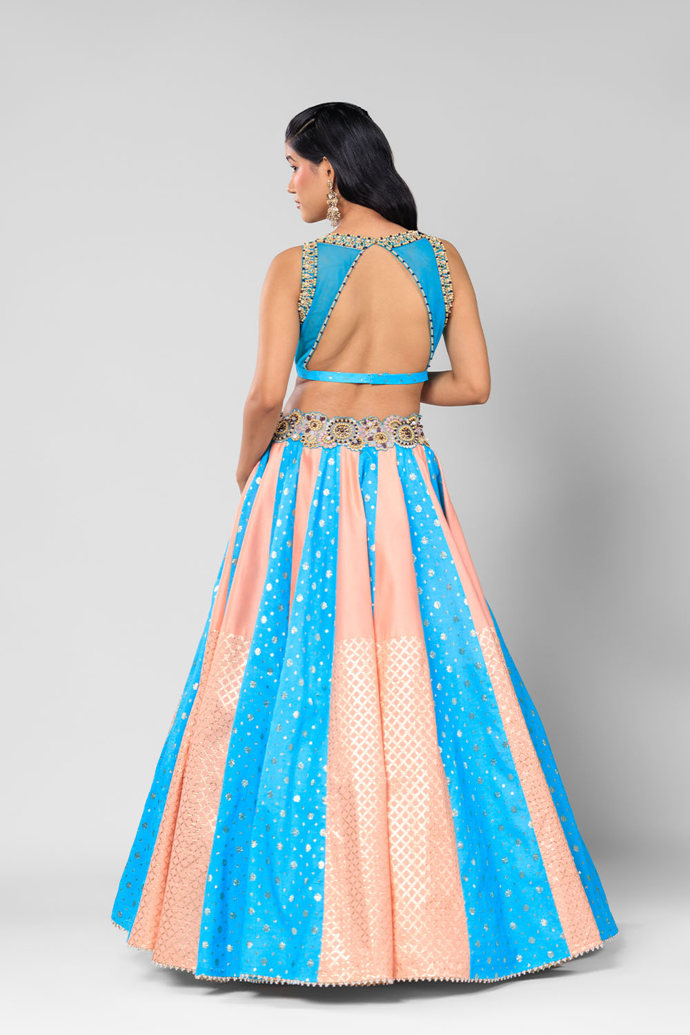 Afsana Bloom Crop top and skirt set