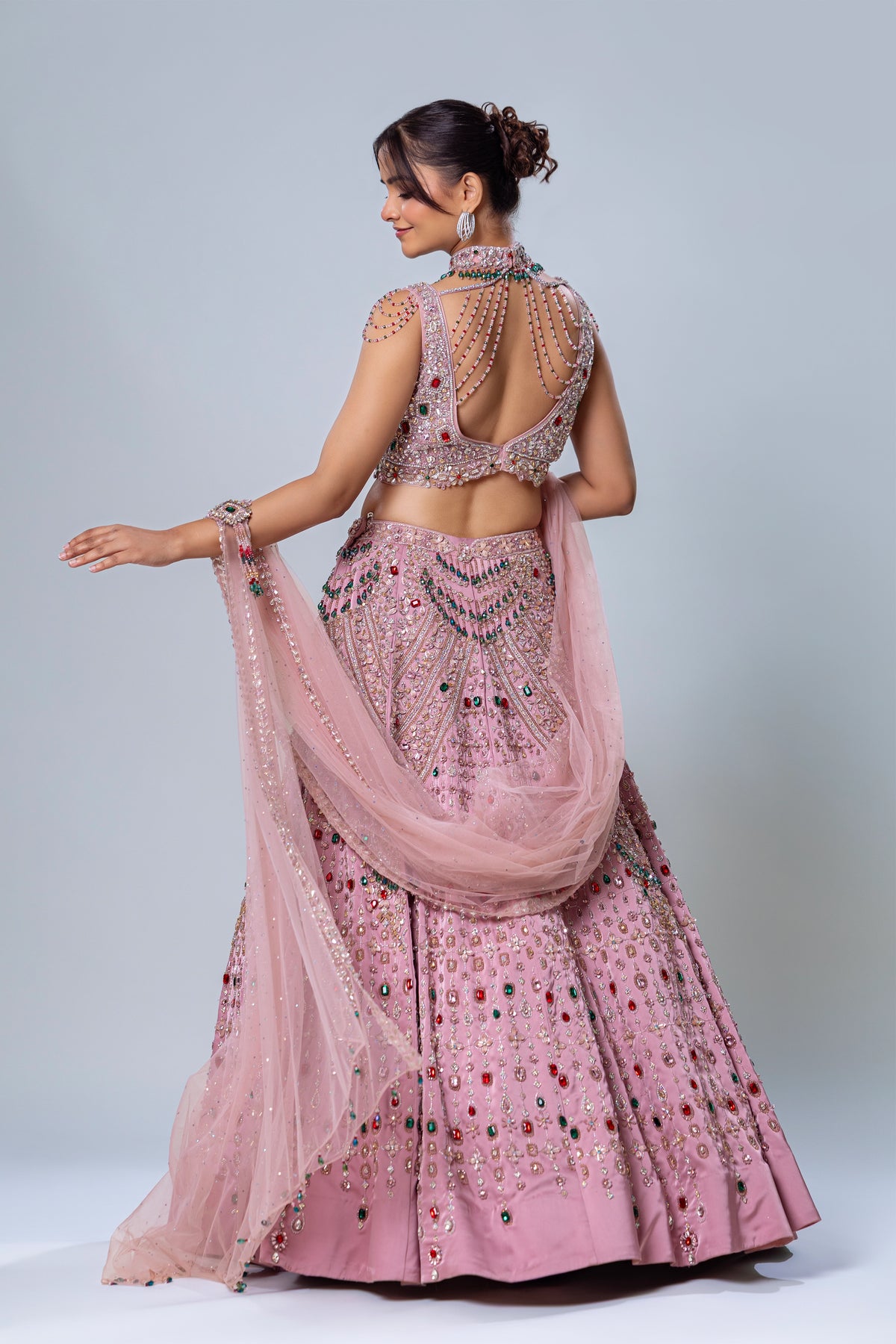 Ada Desert Pink Lehenga Choli Set, Roop Vatika by Raj Arora