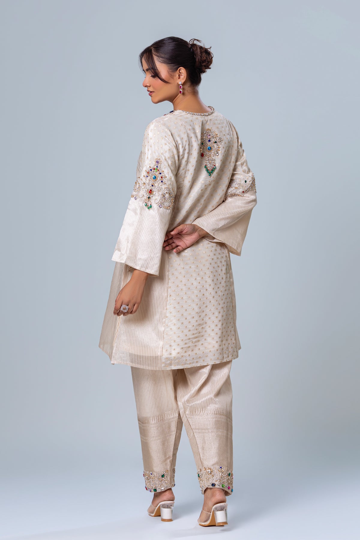 Ananya Ivory Chanderi Silk Salwar Suit