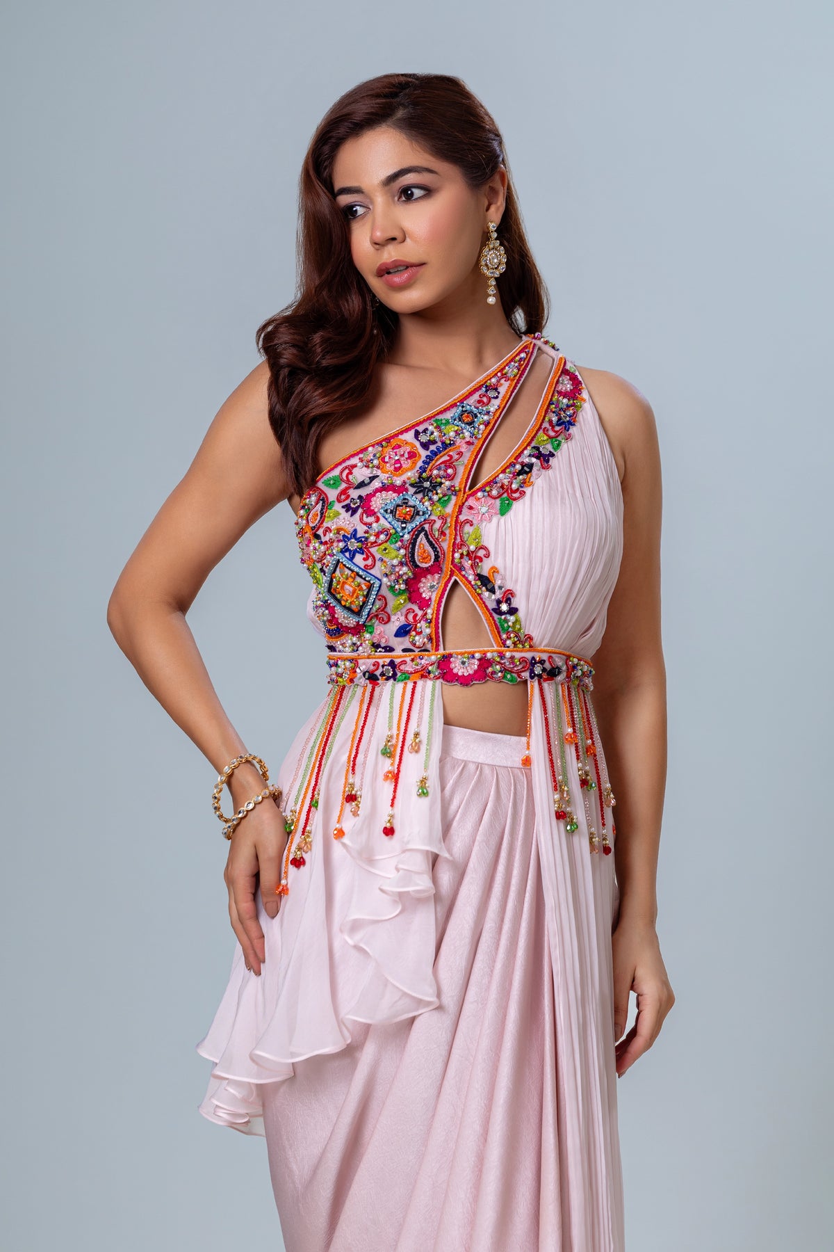 Gul Dhoti Skirt Set