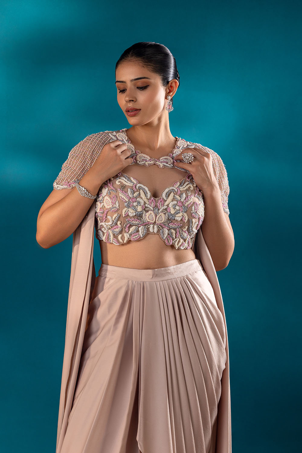 Pearl Mirage Drape Saree