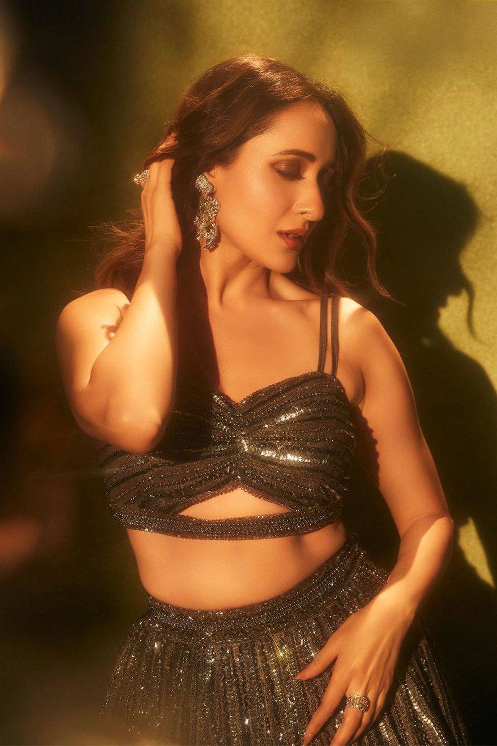 Pragya Jaiswal in Midnight Mesh - Roop Vatika Official
